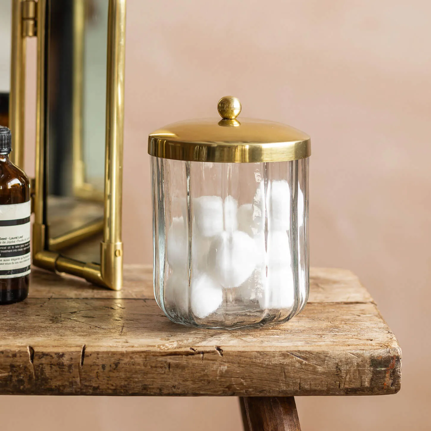 Rosalie Storage Container - Antique Gold, Glass image