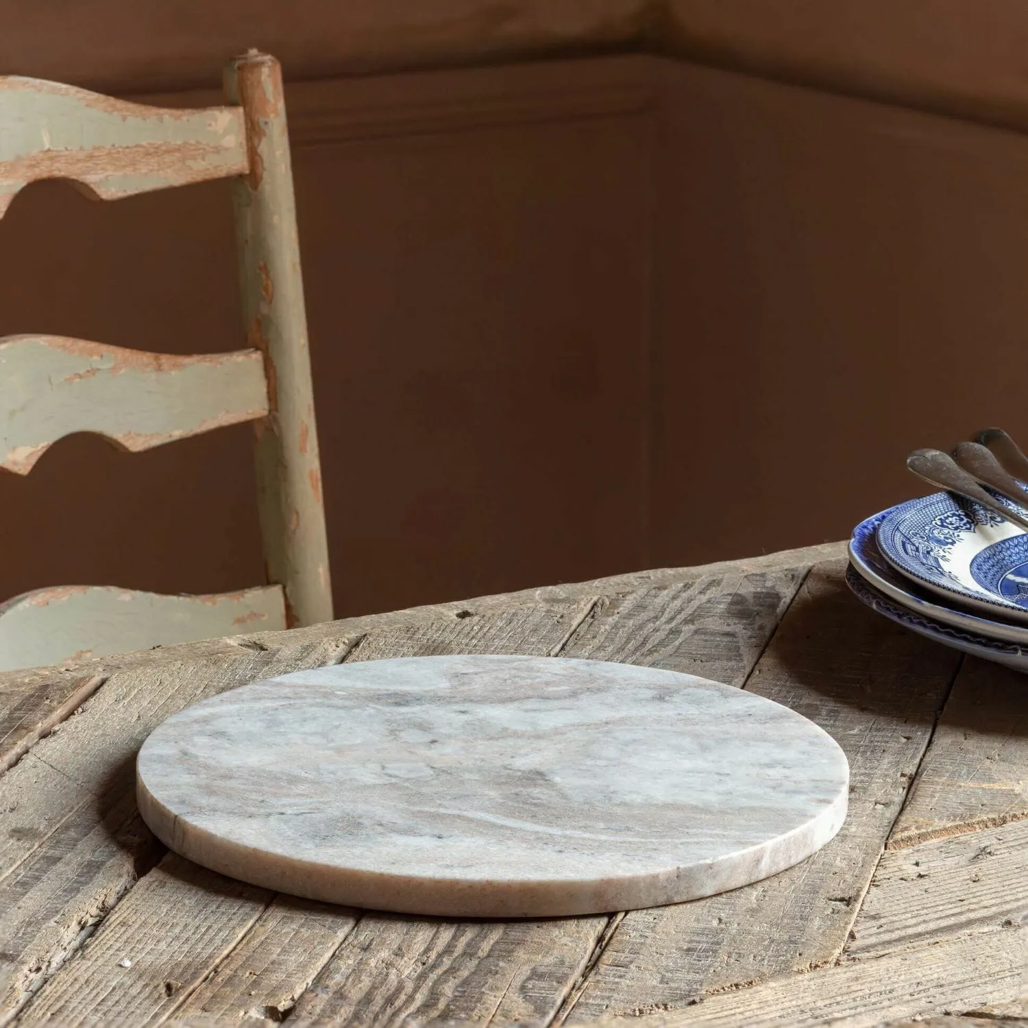 Round Marble Placemat - Brown image