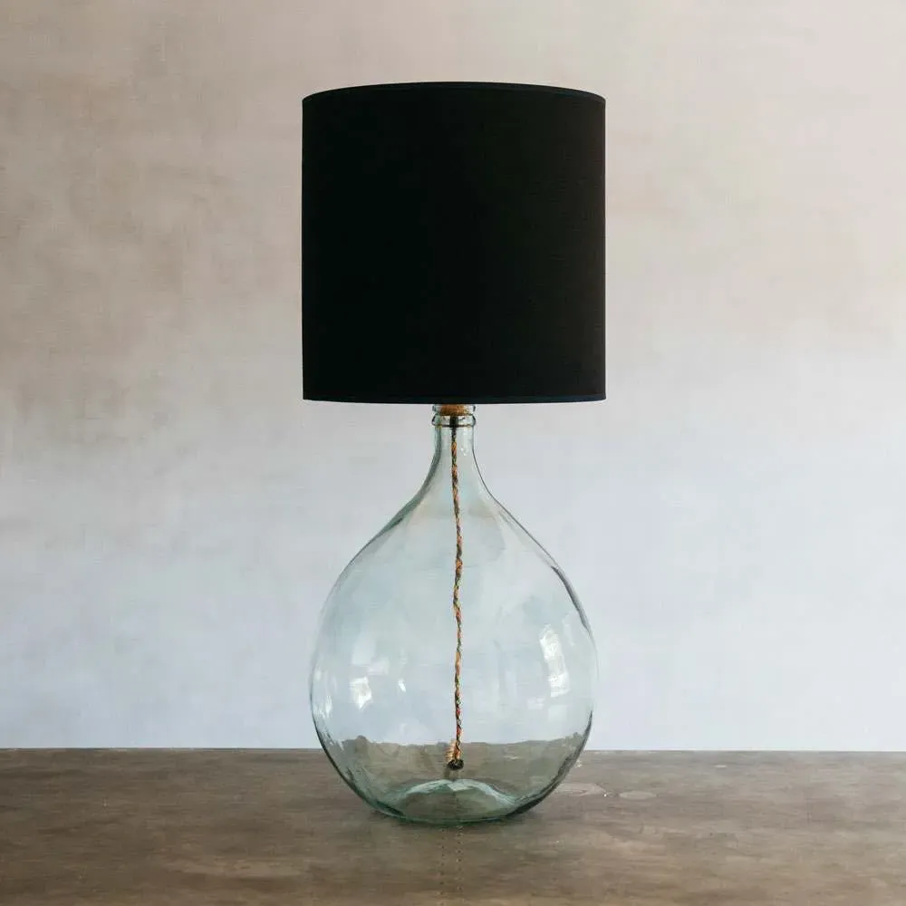 Round Table Lamp - Clear, Glass