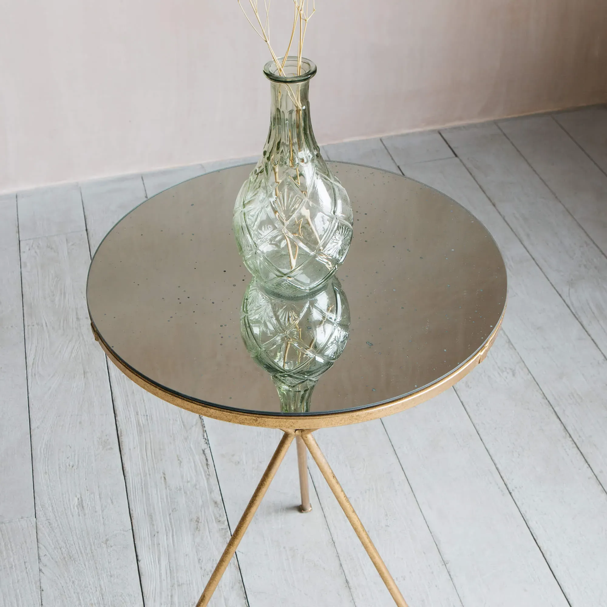 Round Tripod Side Table - Gold, Iron