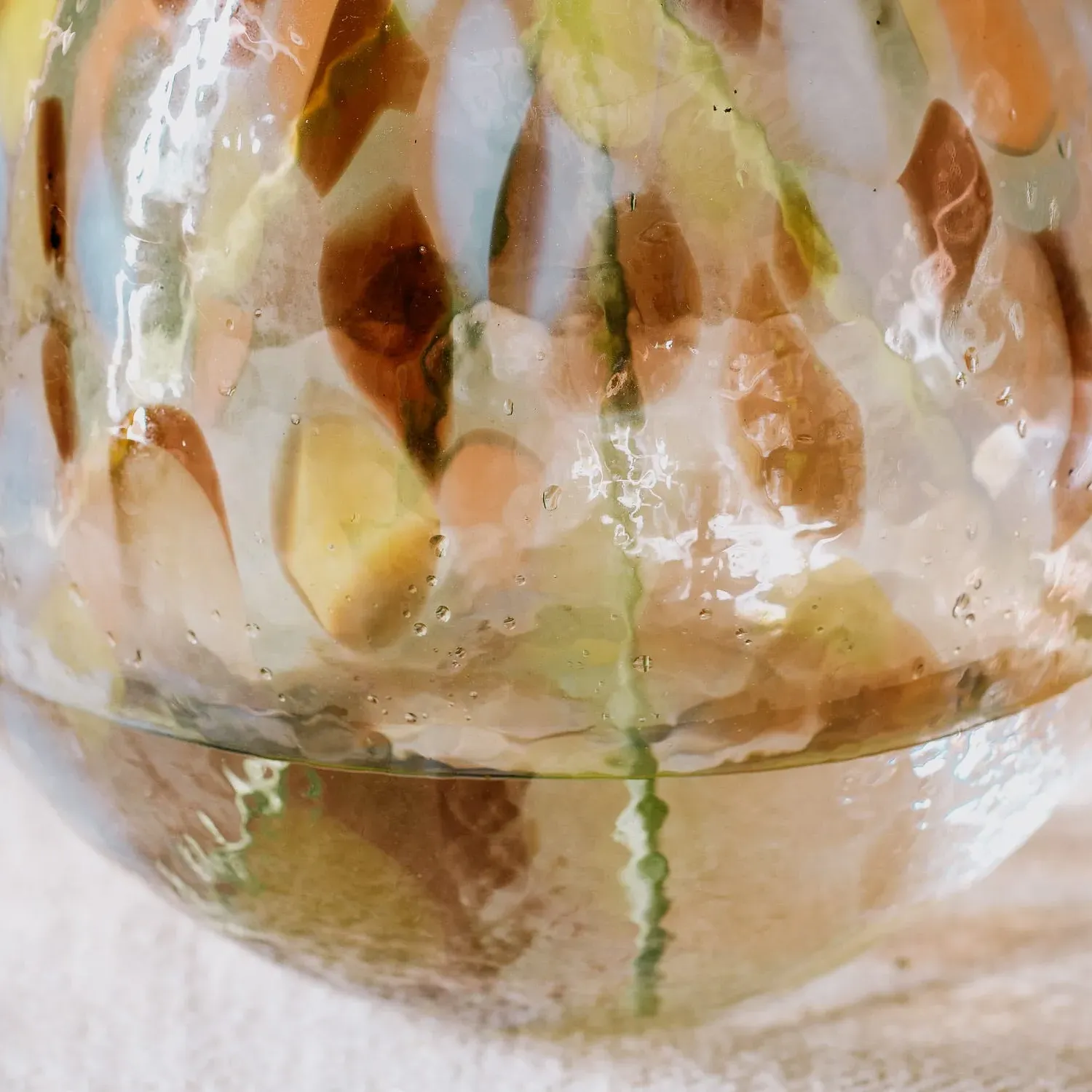 Round Vase - Brown Speckled Glass