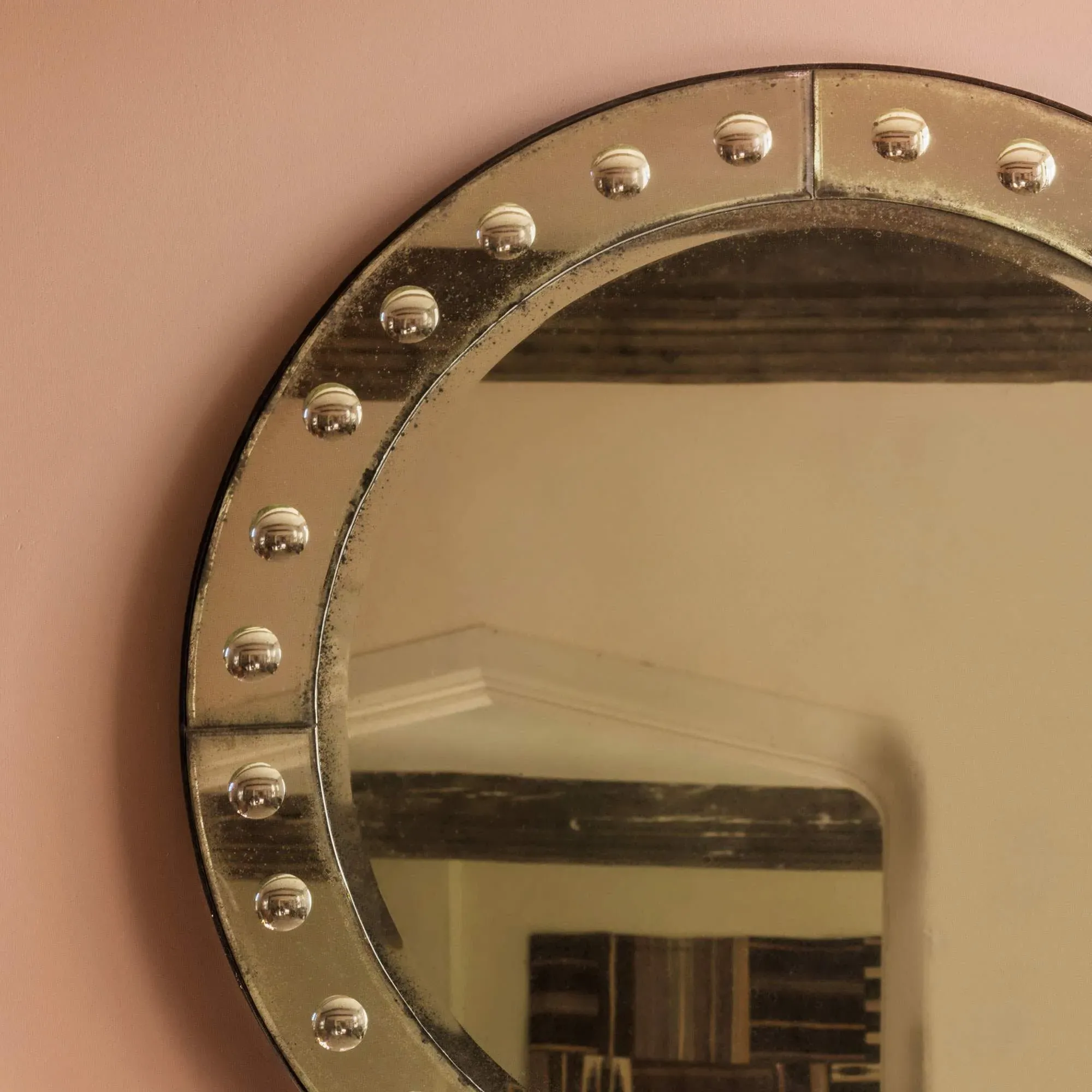 Round Venetian Mirror - Glass