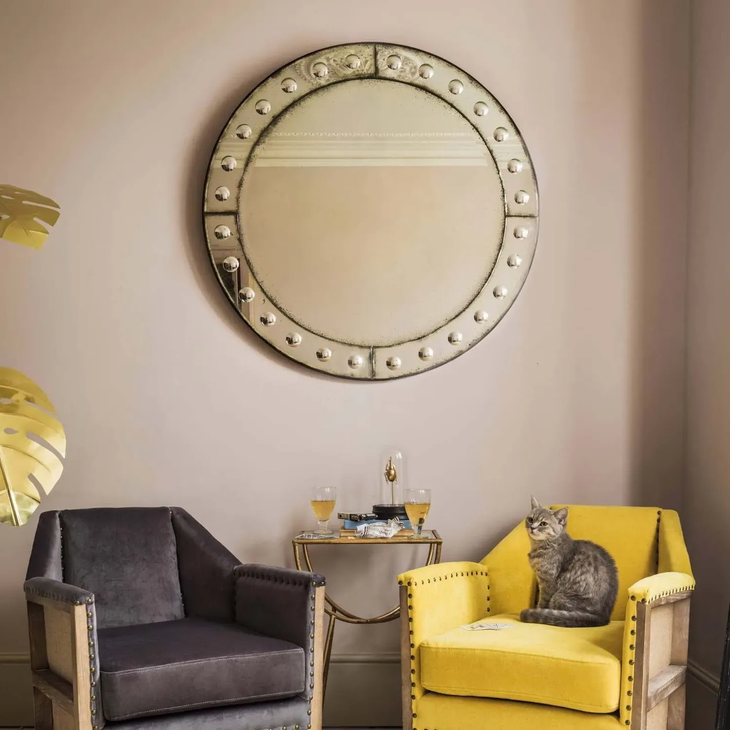 Round Venetian Mirror - Glass