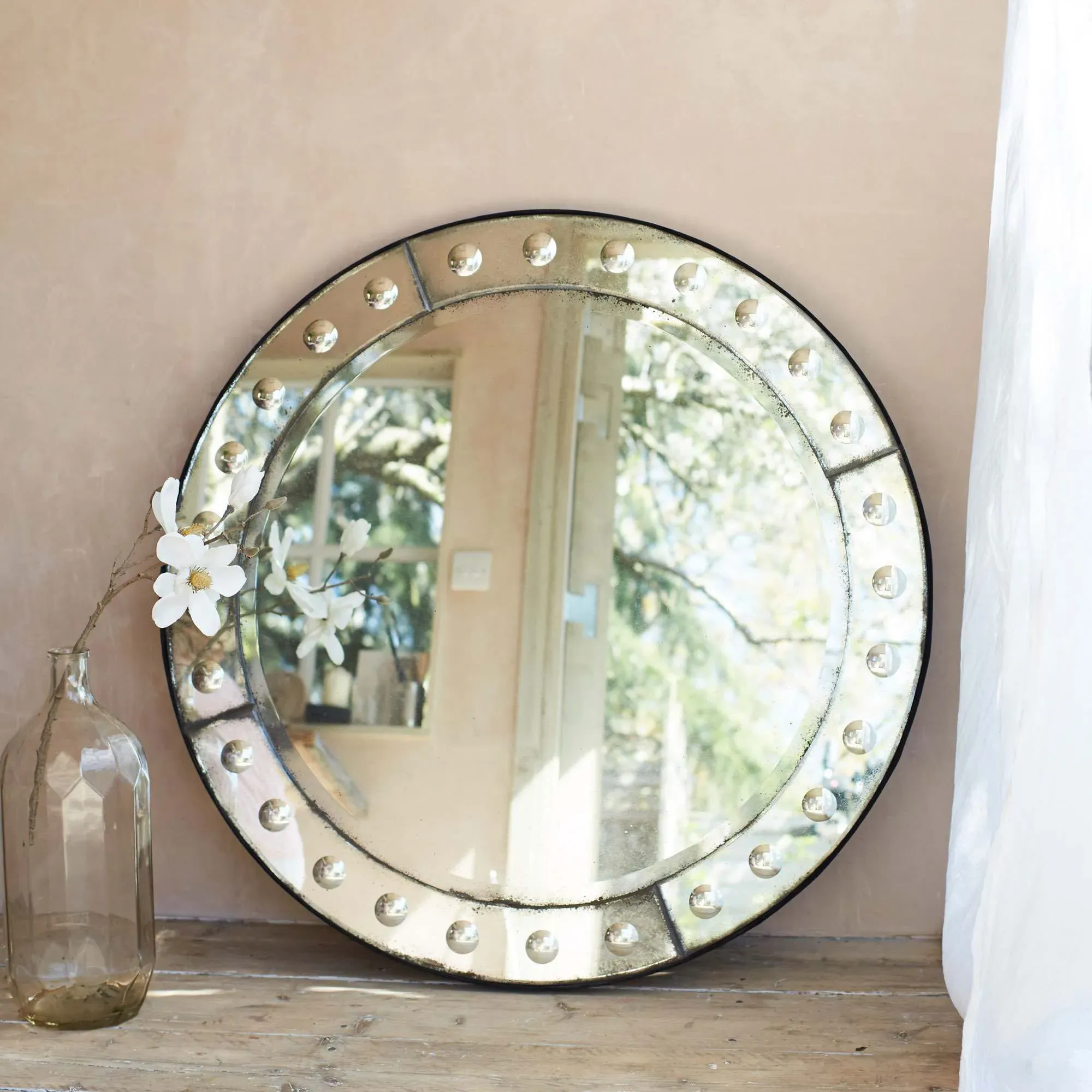 Round Venetian Mirror - Glass