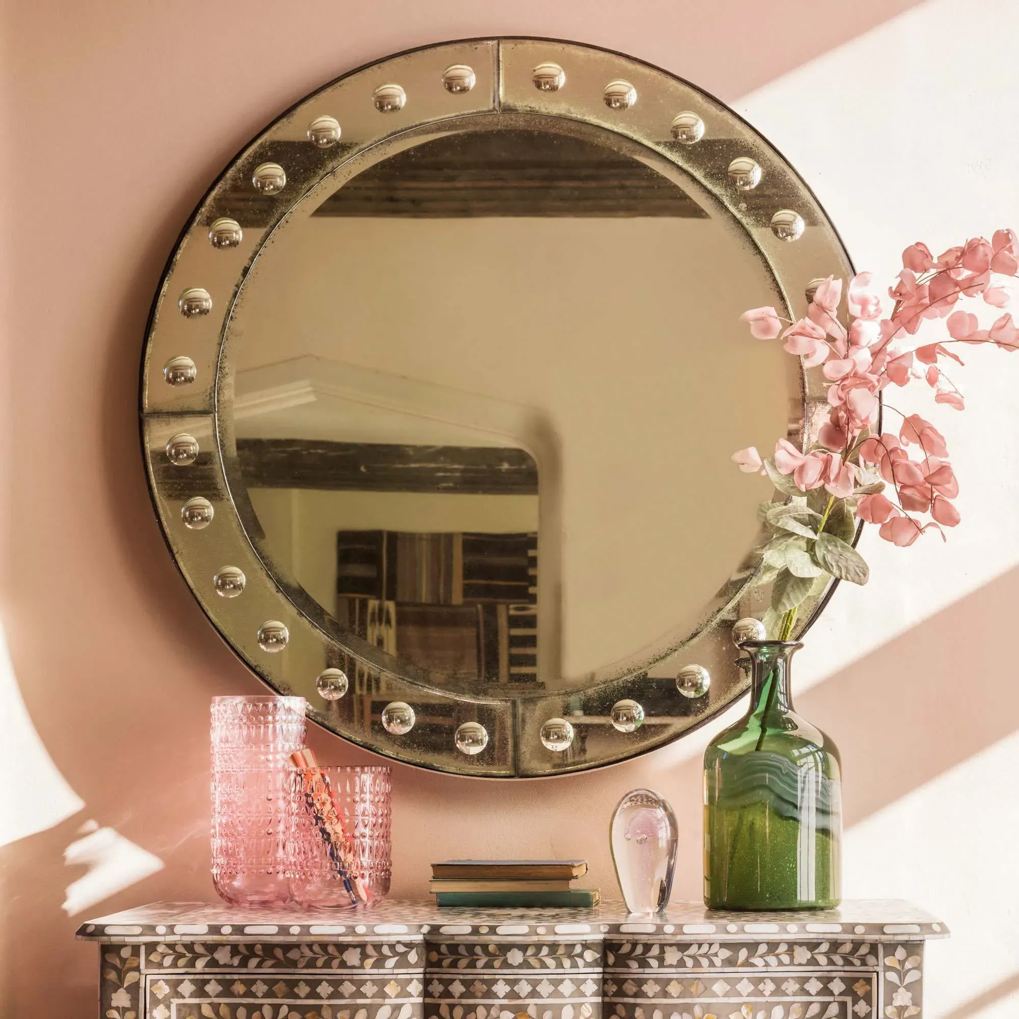 Round Venetian Mirror - Glass