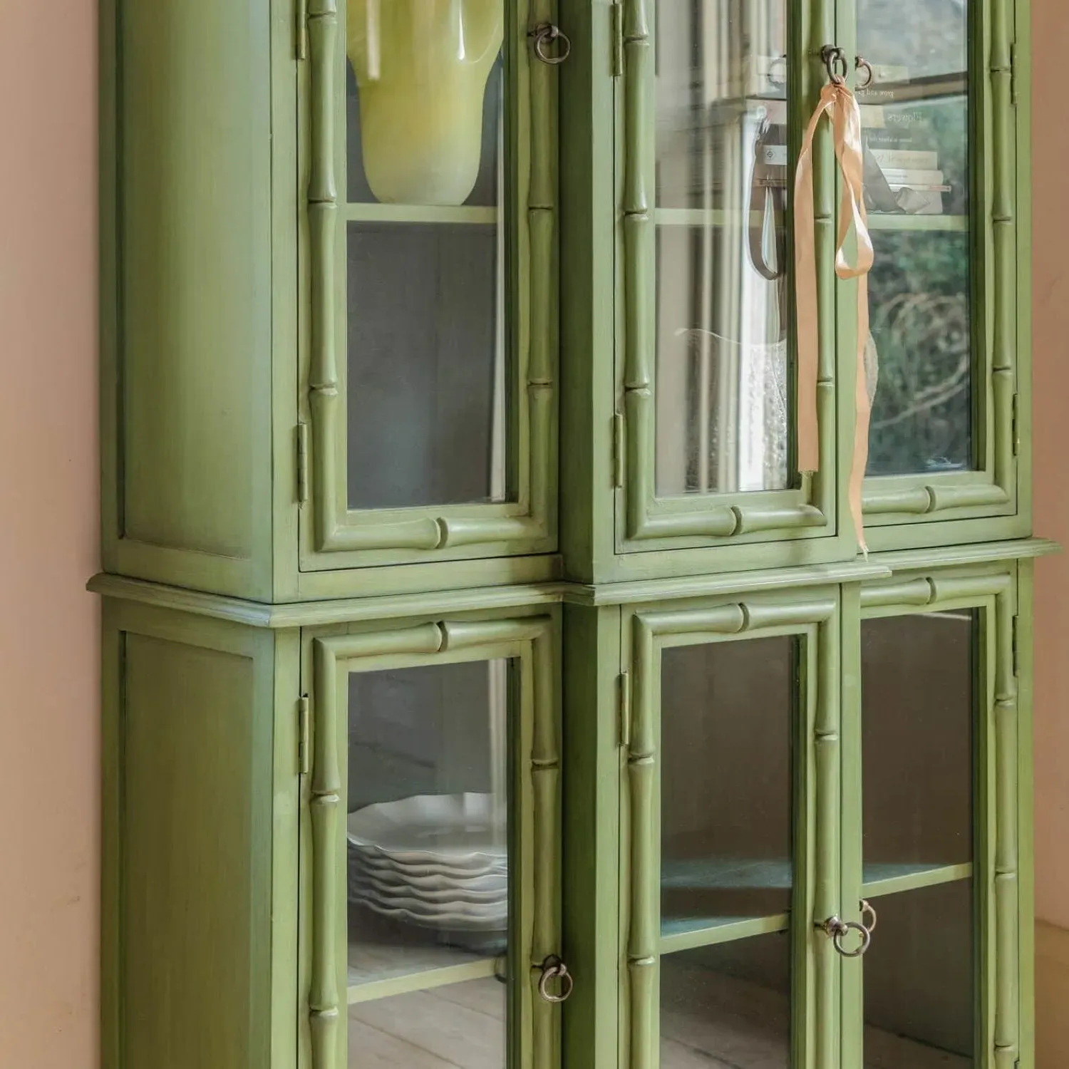Saba Cabinet - Green, Mango Wood