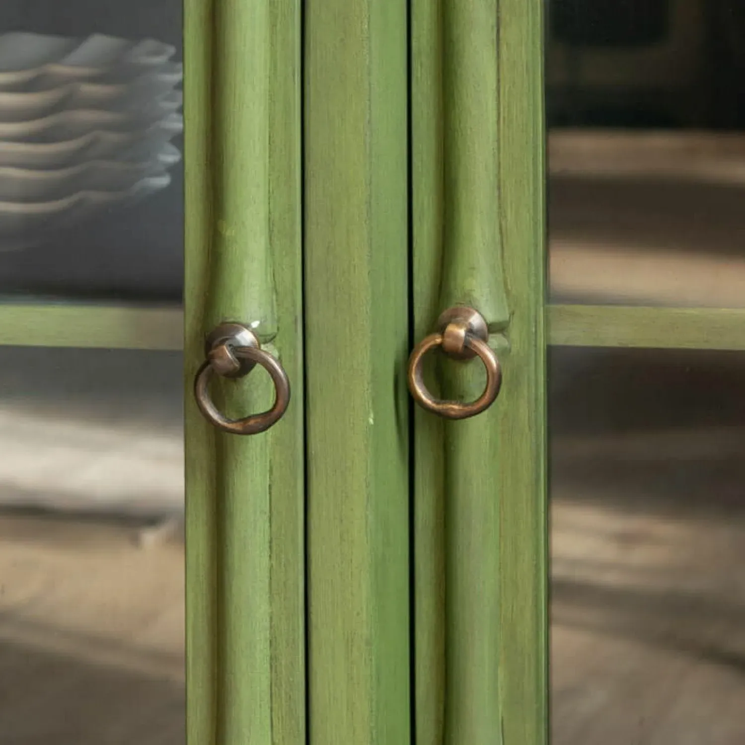 Saba Cabinet - Green, Mango Wood