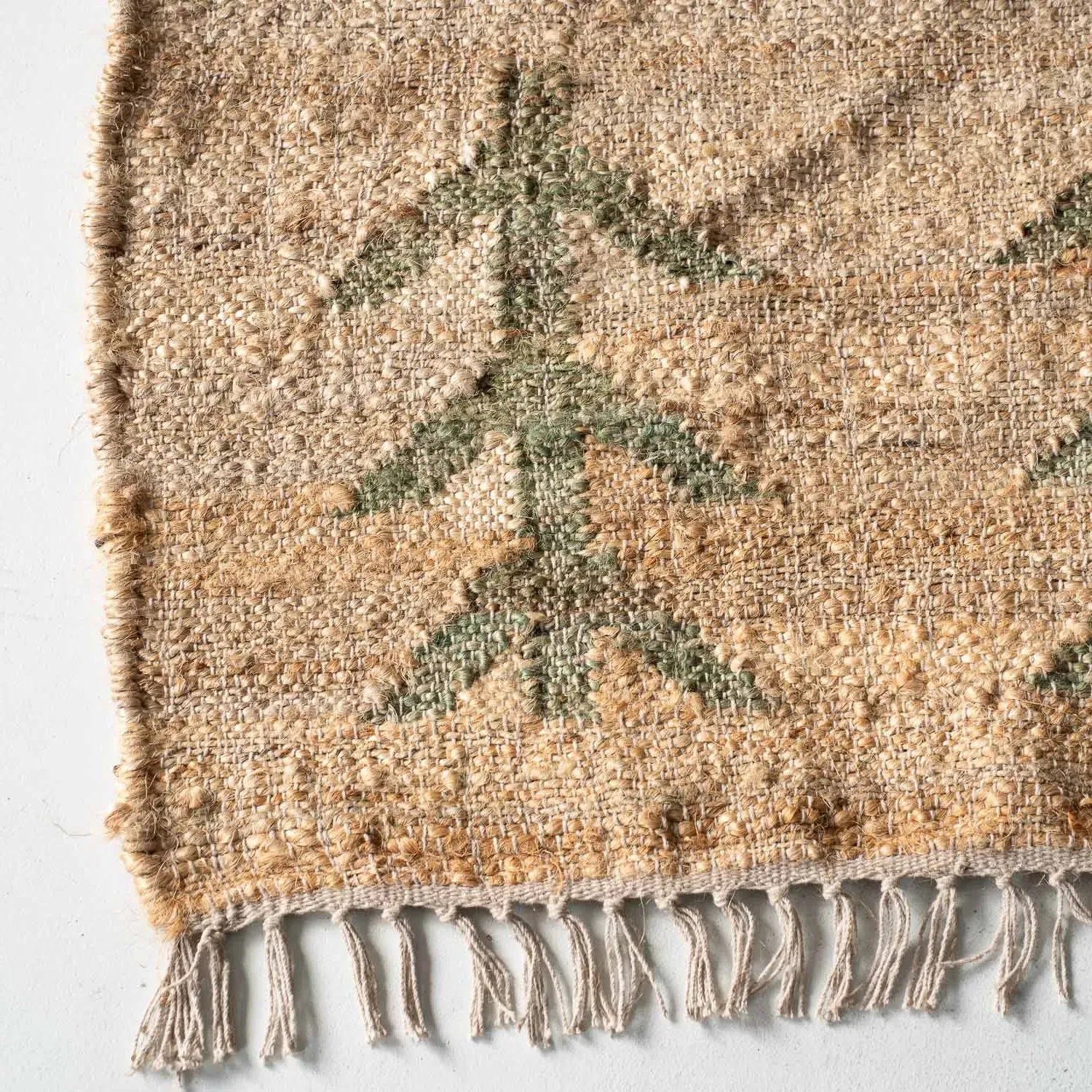 Sage Green Tree Rug - Green, Cotton