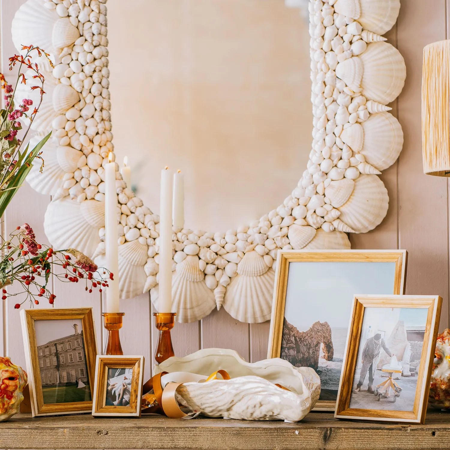 Sagwaan Wood and Bone Photo Frame 5x7 inch - Golden, Wood