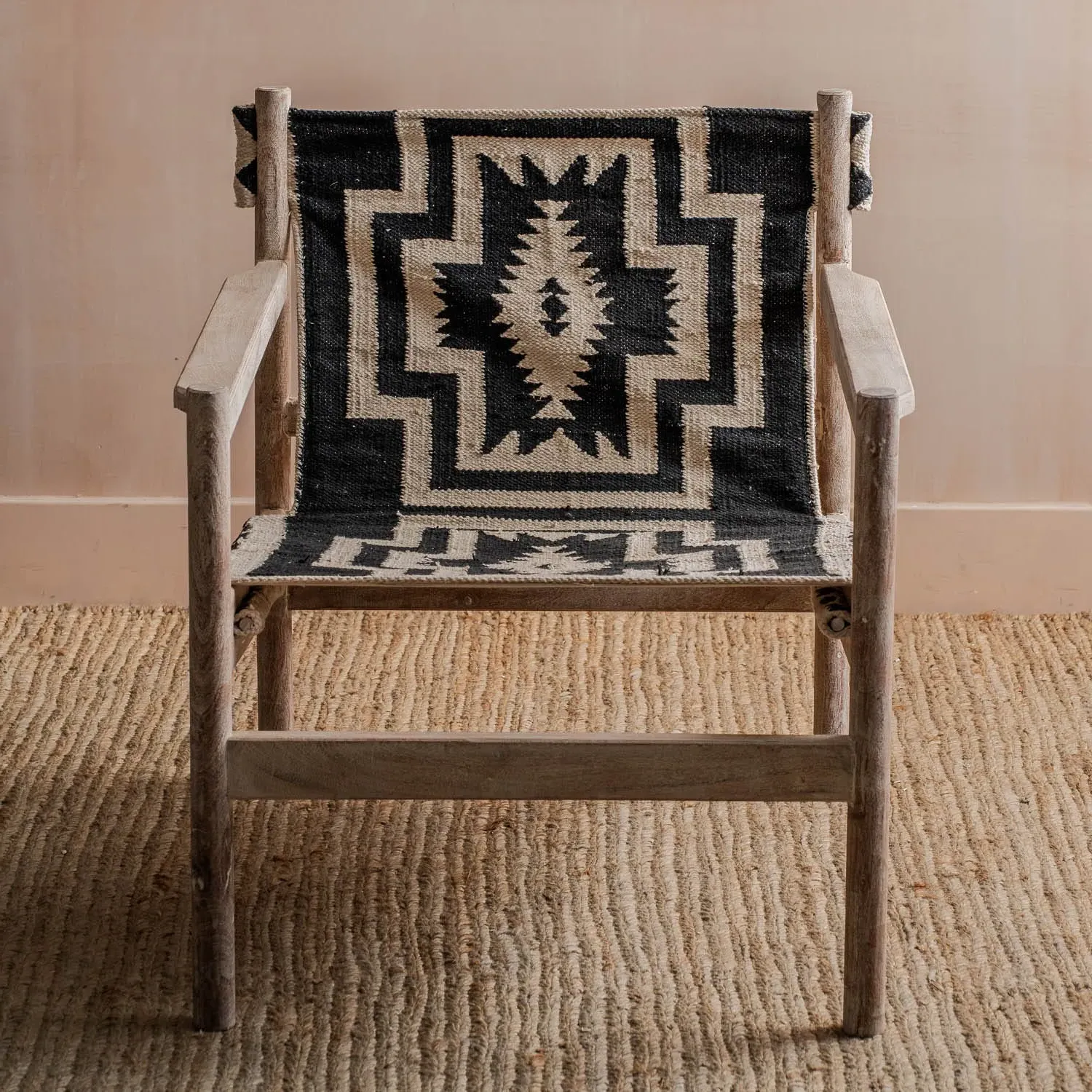 Sanders Sling Armchair - Whitewash, Acacia