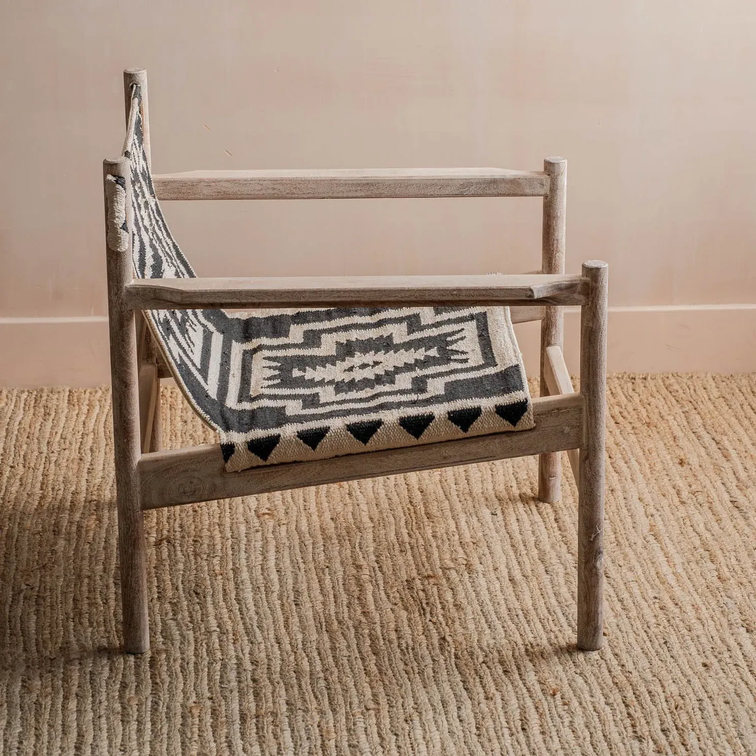 Sanders Sling Armchair - Whitewash, Acacia