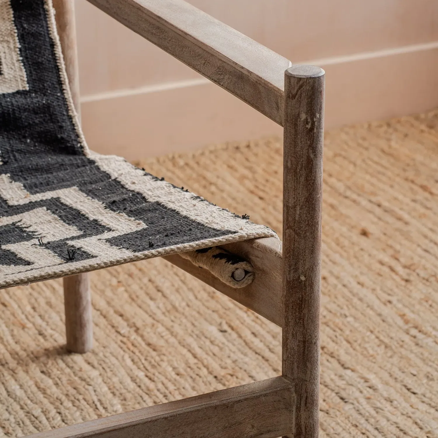 Sanders Sling Armchair - Whitewash, Acacia