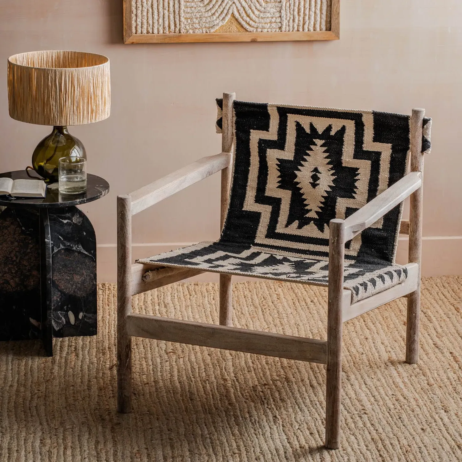 Sanders Sling Armchair - Whitewash, Acacia image