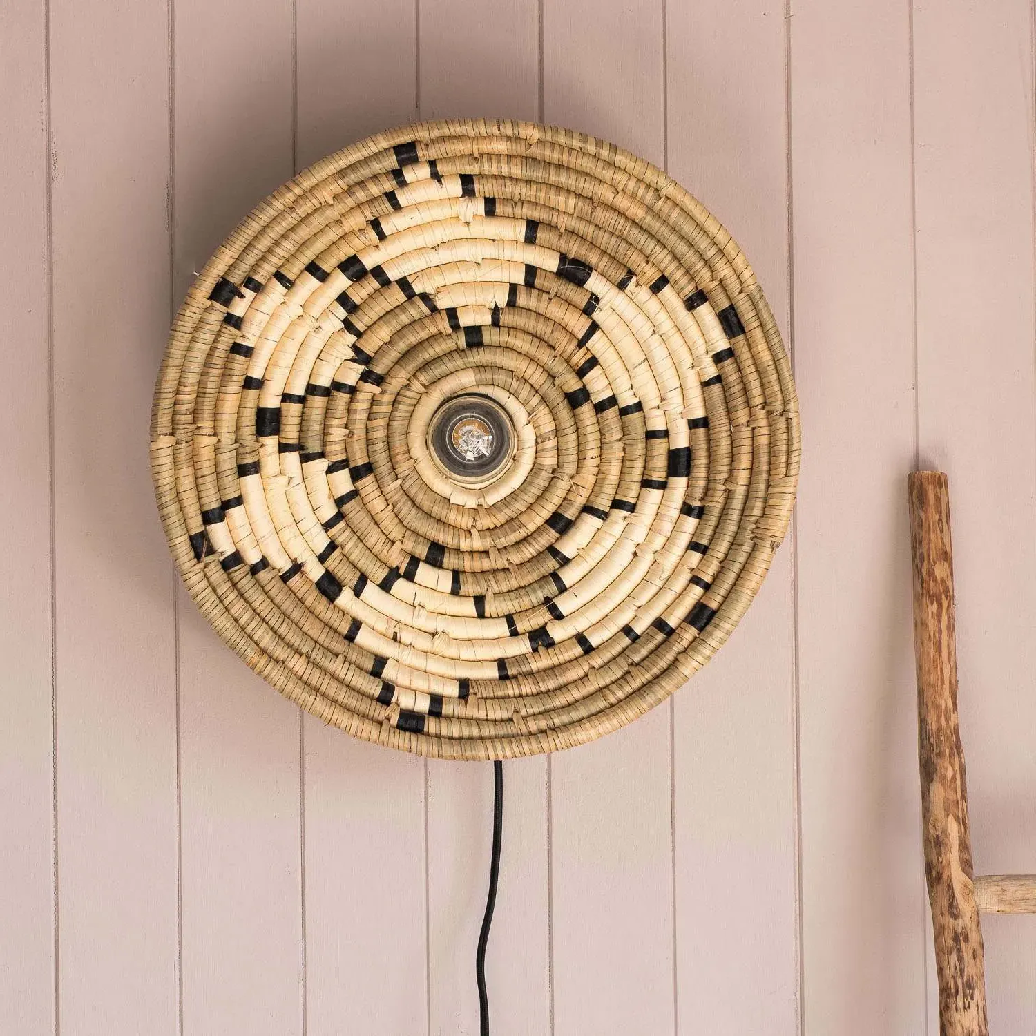 Seagrass Plate Wall Light - White