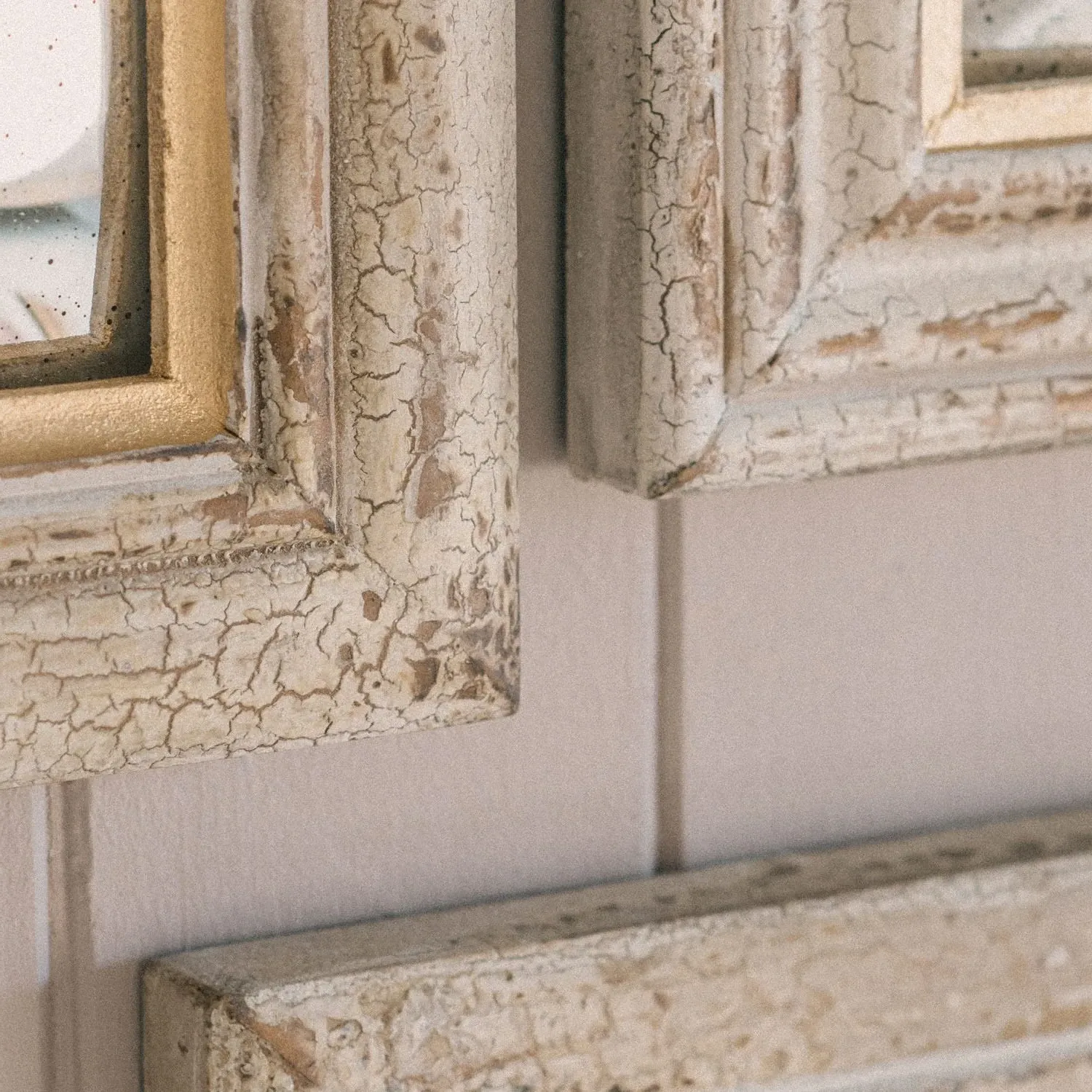 Set of 3 Square Convex Wall Mirrors - Mango Wood