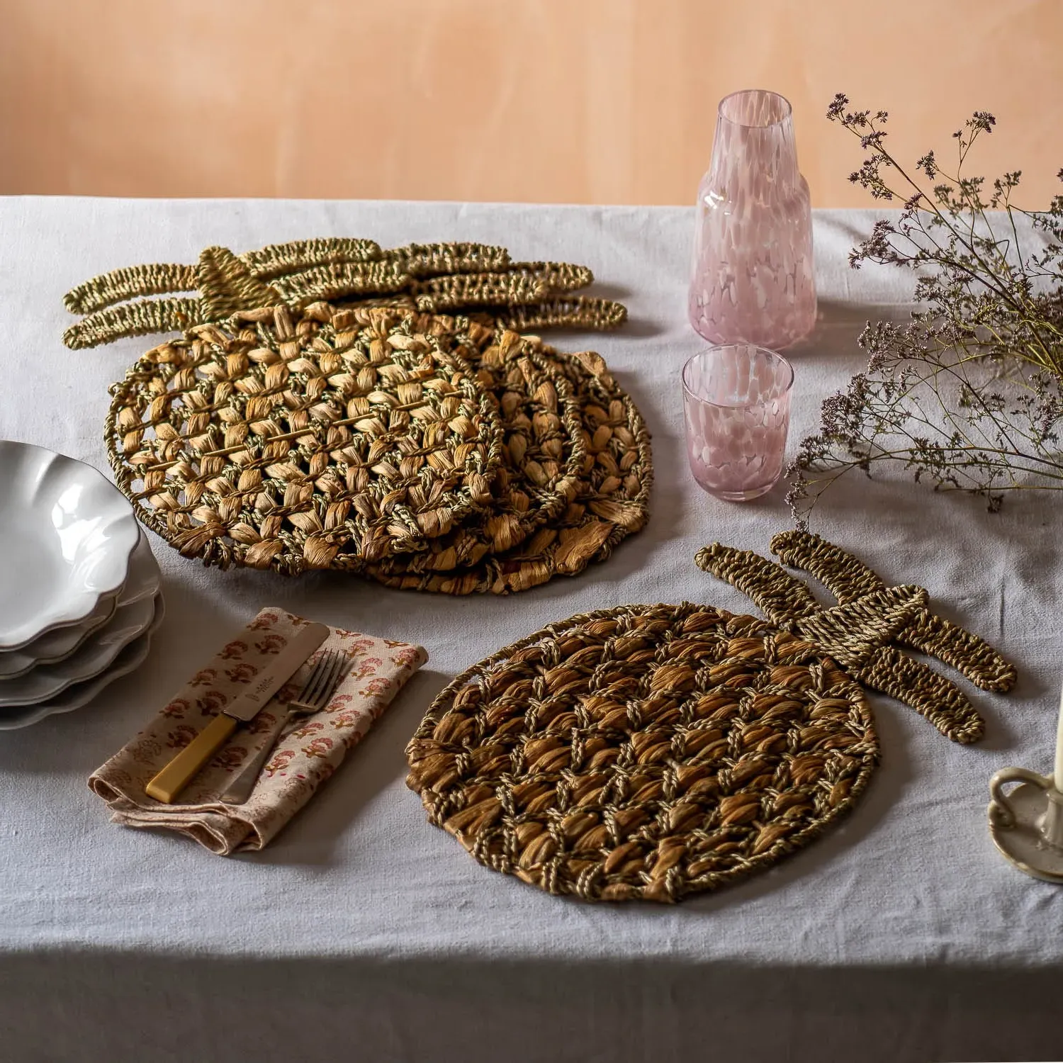 Set of Four Pineapple Placemats