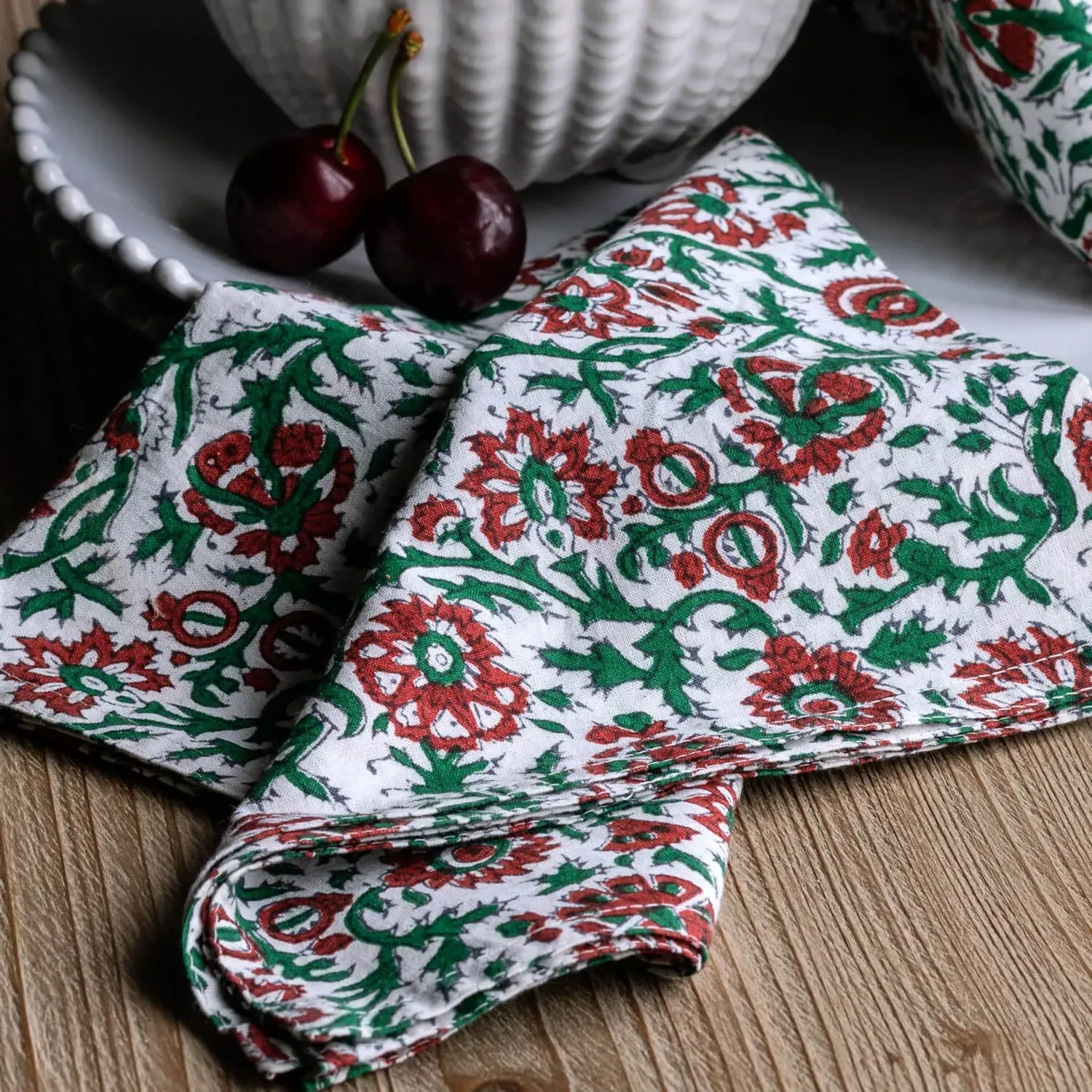 Set of Four Pondicherry Napkins - Cotton