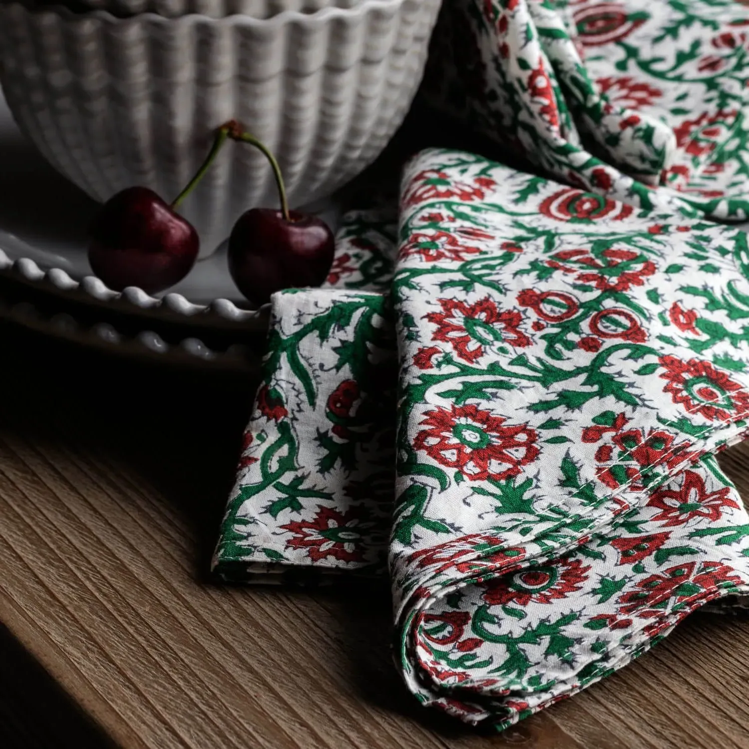 Set of Four Pondicherry Napkins - Cotton