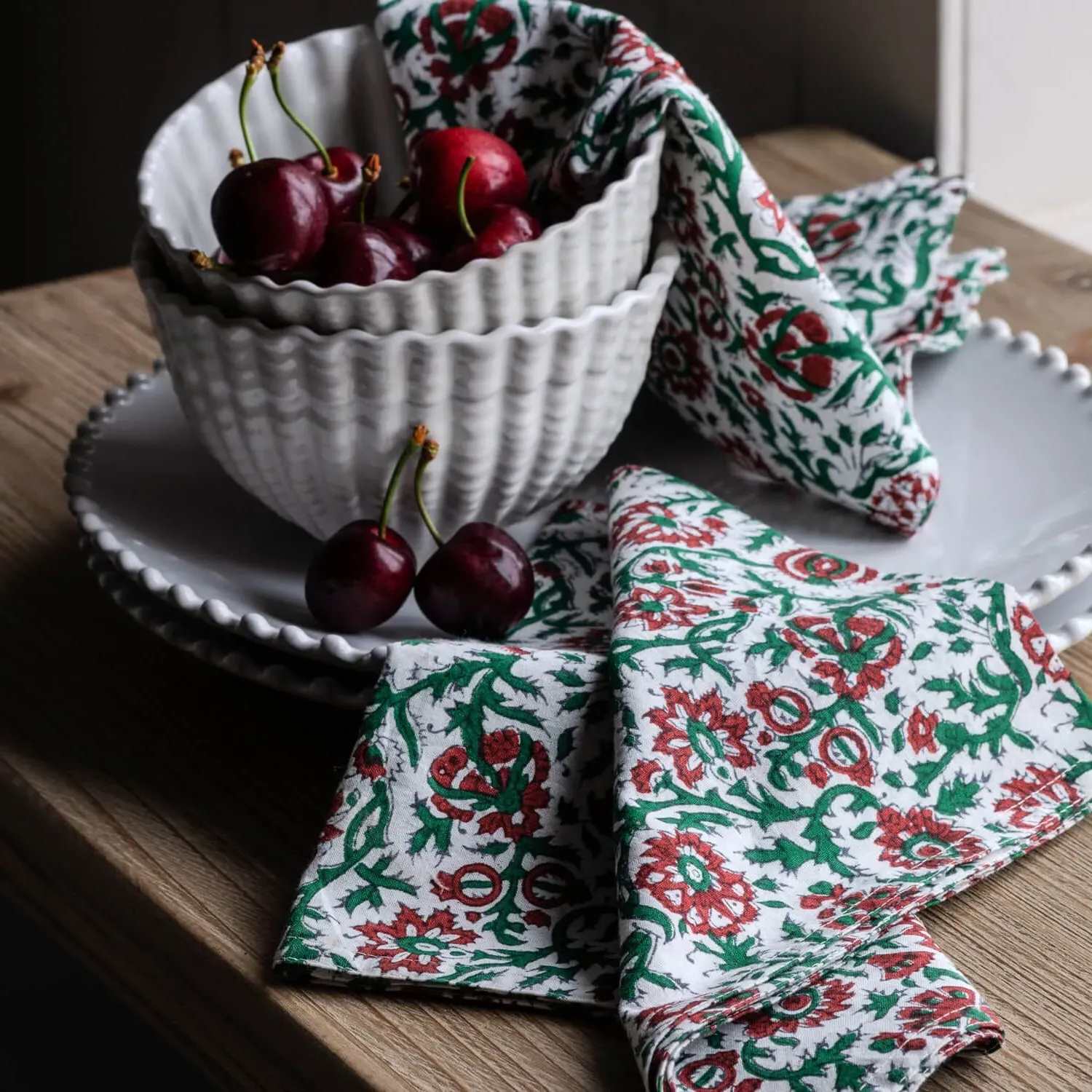Set of Four Pondicherry Napkins - Cotton image