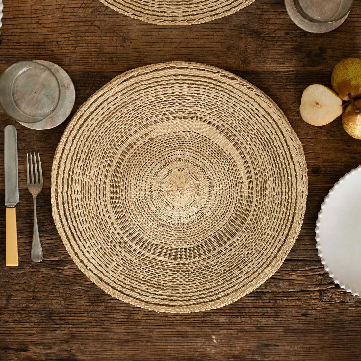 Set of Four Woven Placemats - Brown