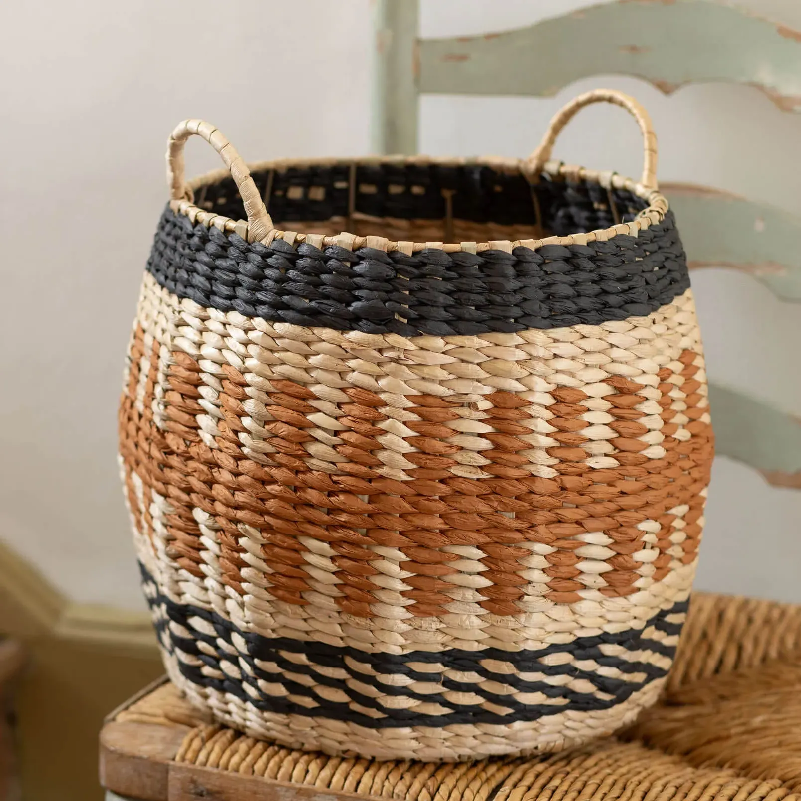 Set of Two Baskets - Terracotta, Paper Rush