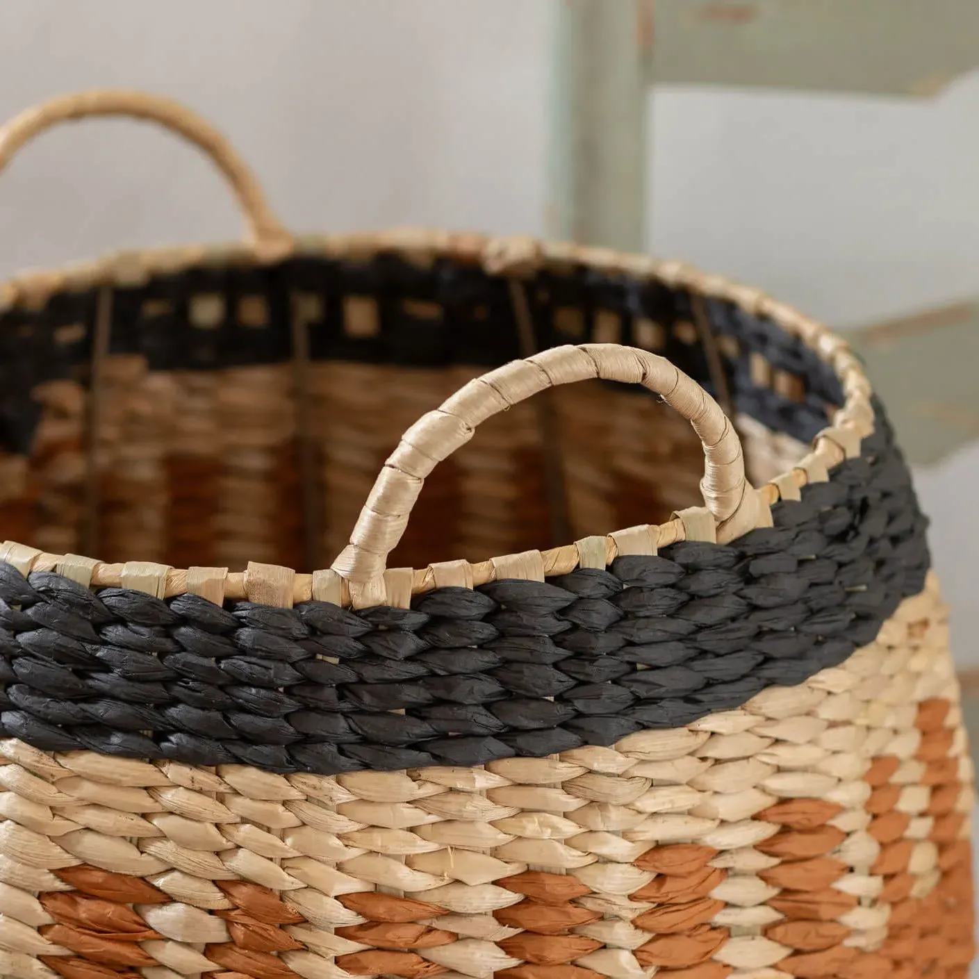 Set of Two Baskets - Terracotta, Paper Rush