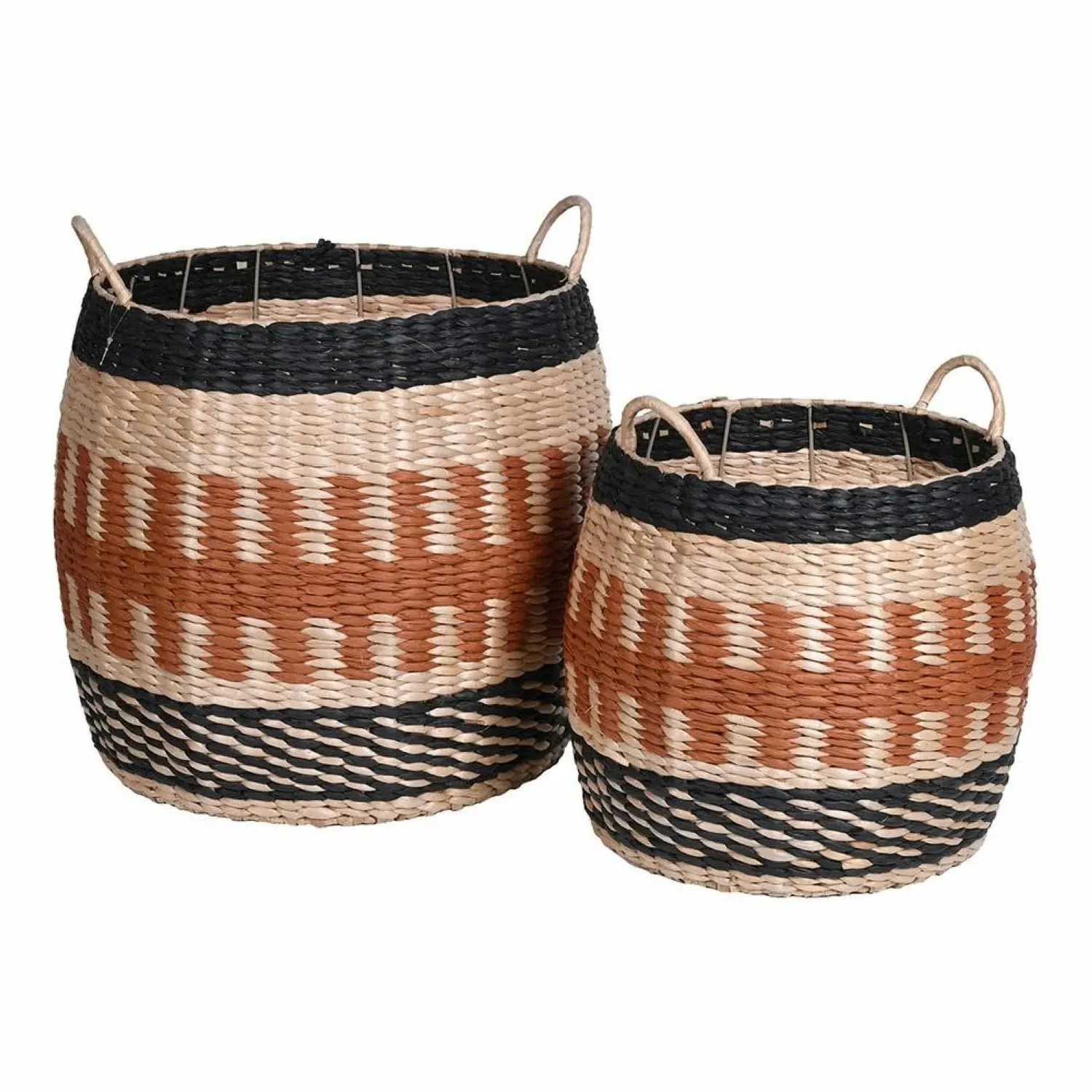 Set of Two Baskets - Terracotta, Paper Rush