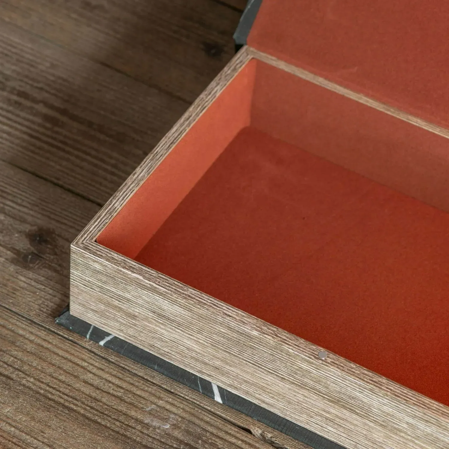 Set of Two Book Boxes - Black, Wood