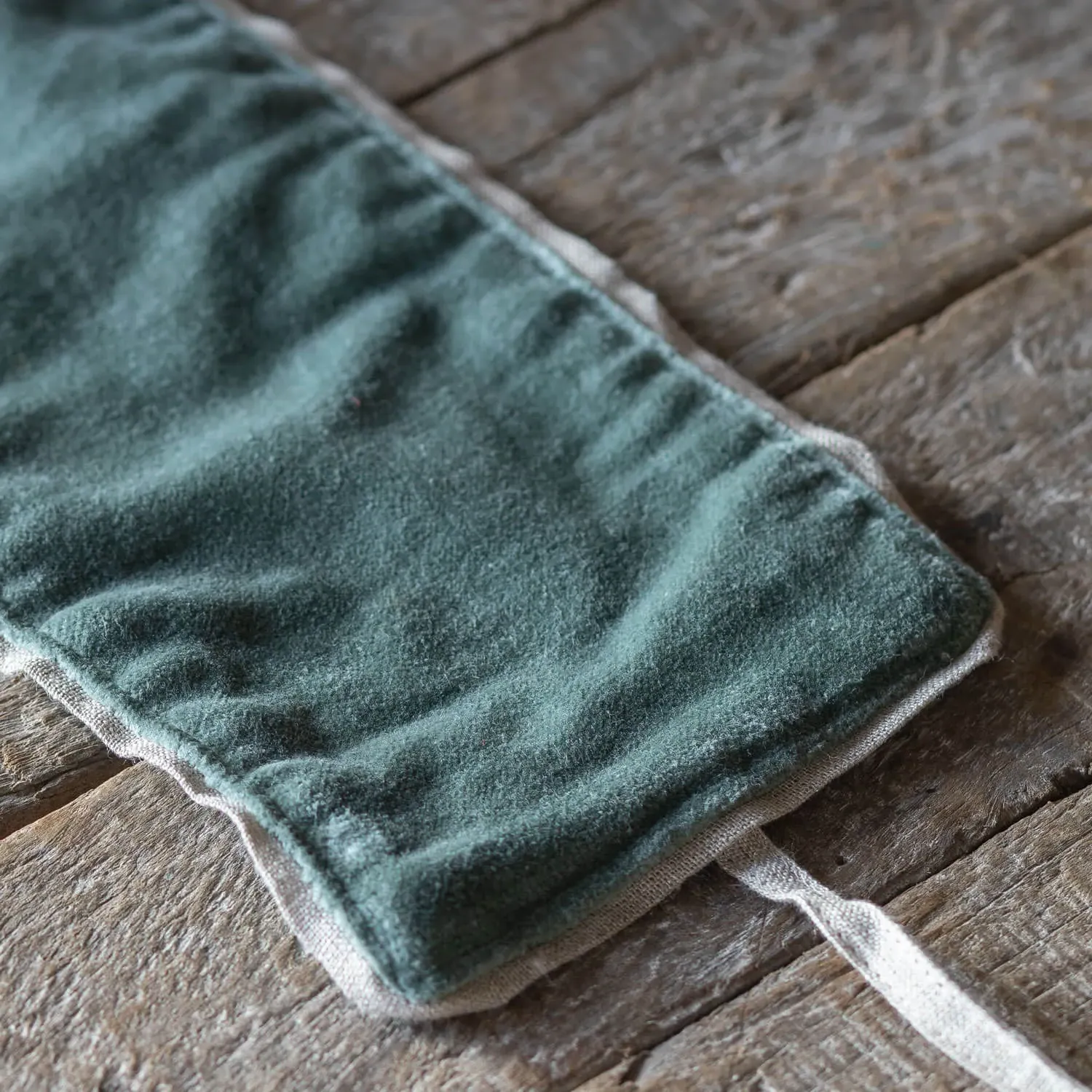 Set of Two Curtain Tie Backs - Dark Sage, Velvet