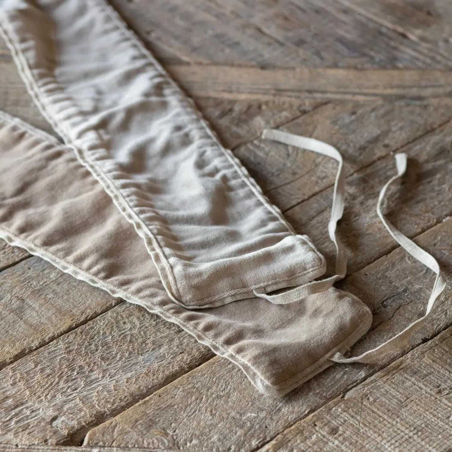 Set of Two Curtain Tie Backs - Sand, Velvet