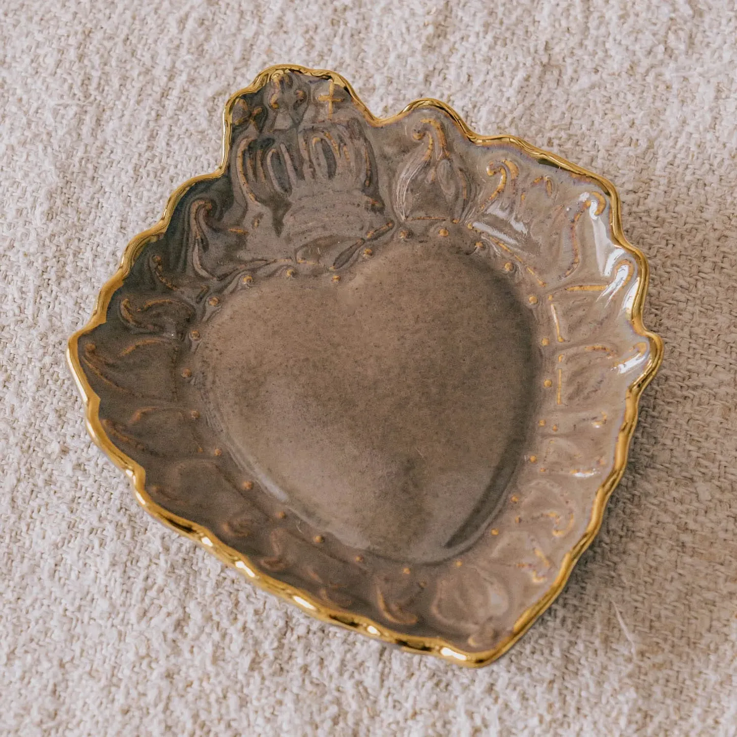 Set of Two Ex-Voto Trinket Trays - Stoneware