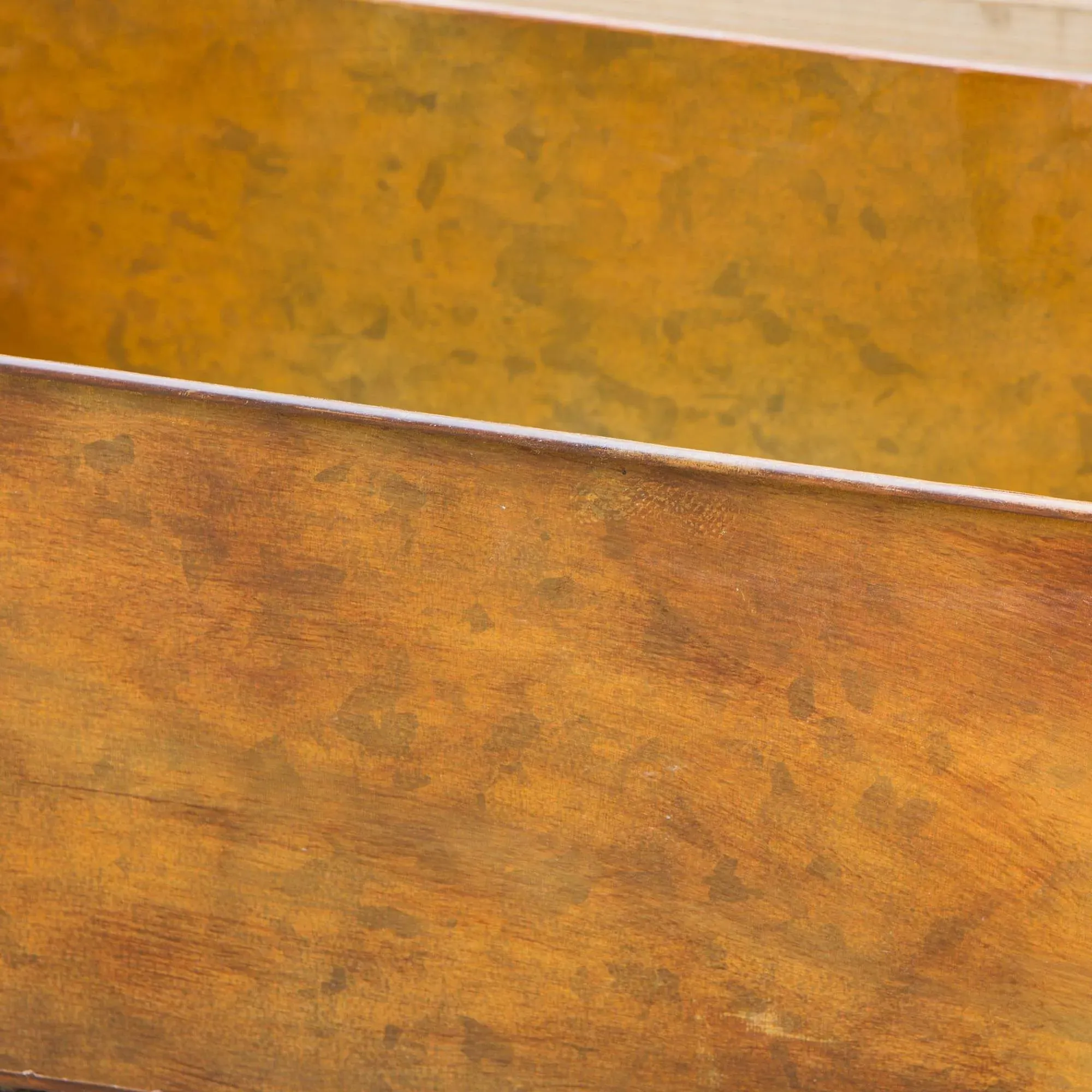 Set of Two Rectangular Window Boxes - Rust, Iron