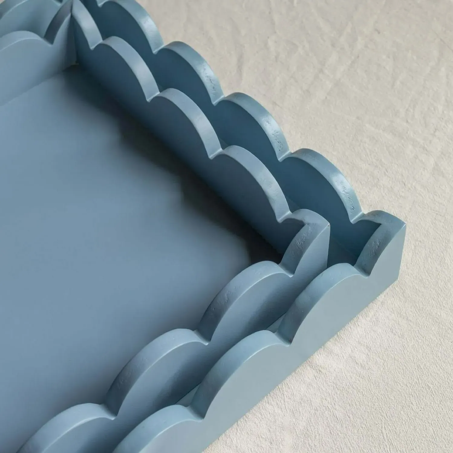 Set of Two Scallop Trays - Grey