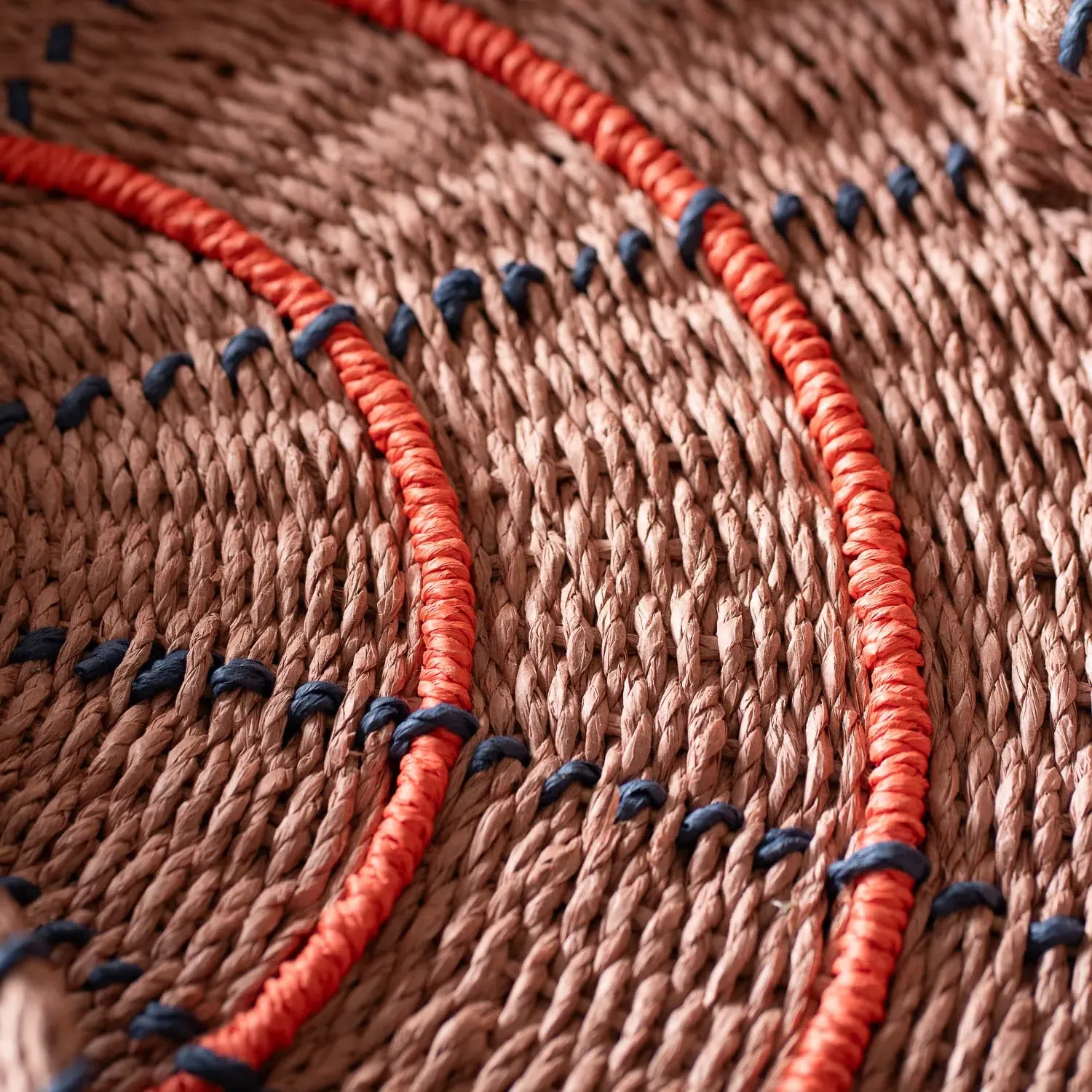 Set of Two Shell Woven Trays