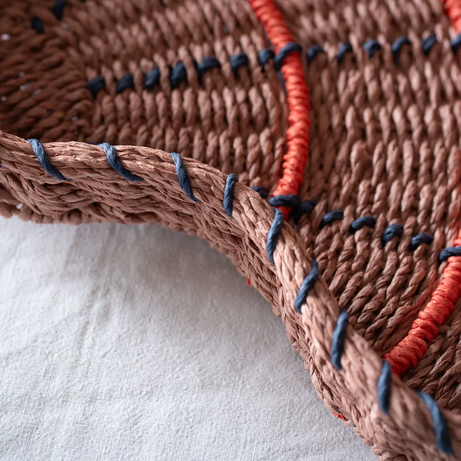 Set of Two Shell Woven Trays