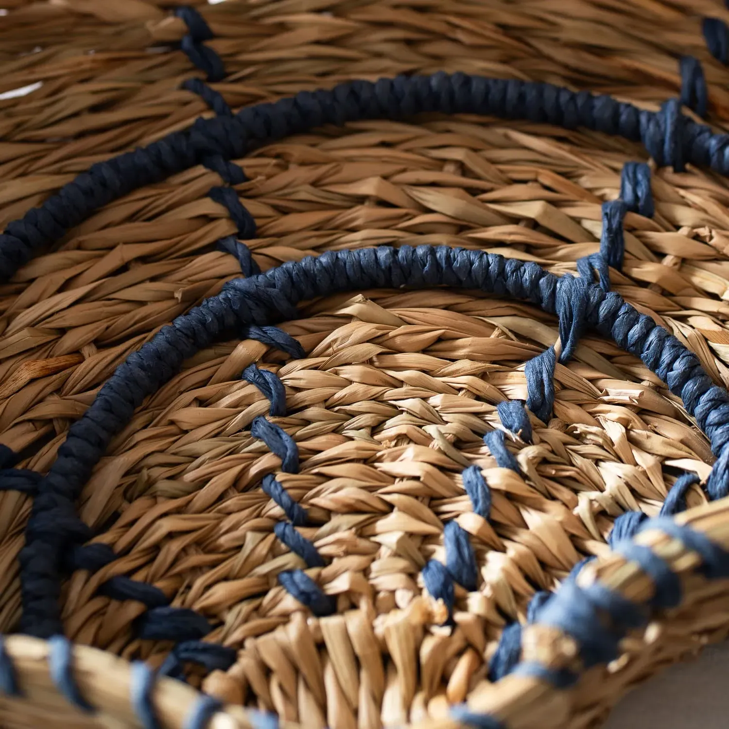 Set of Two Shell Woven Trays