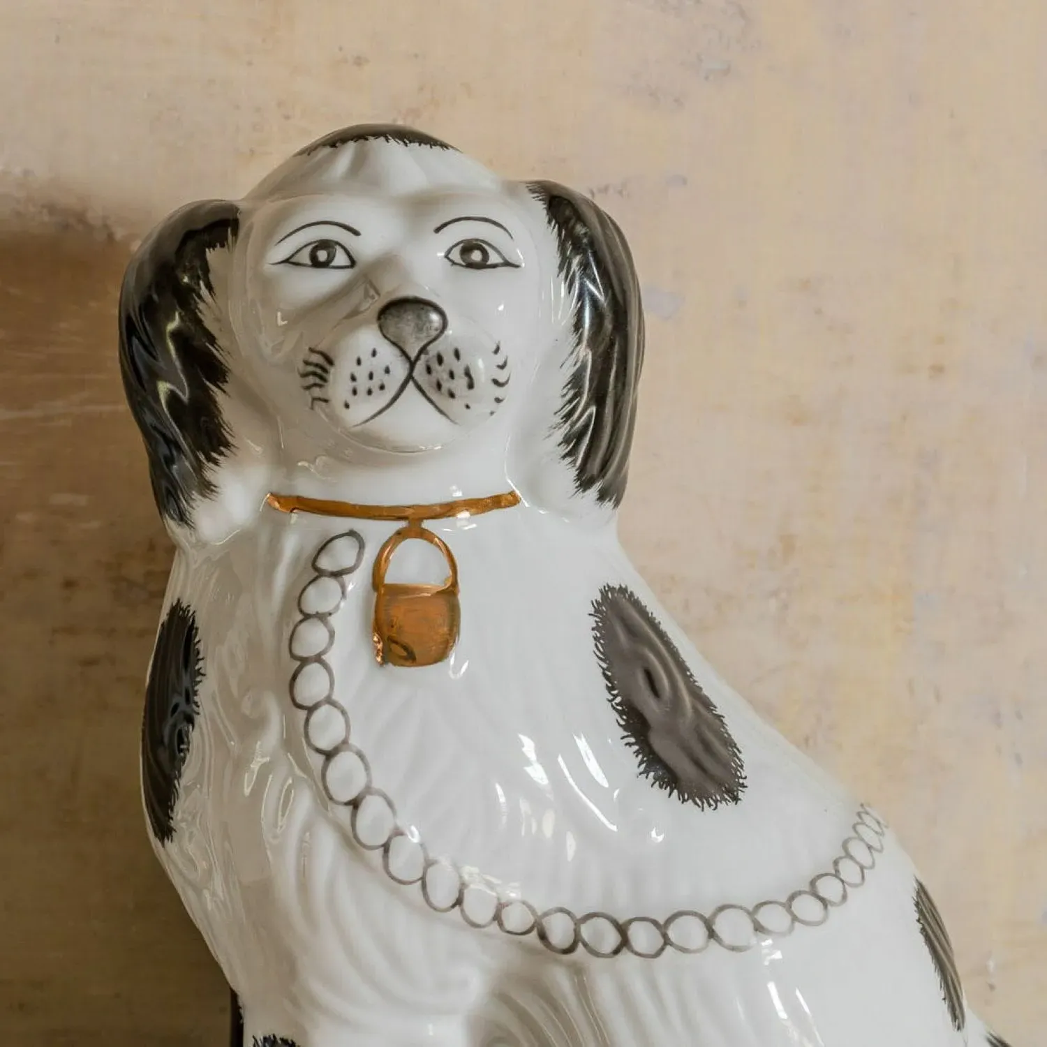 Set of Two Staffordshire Dog Ornaments - Porcelain