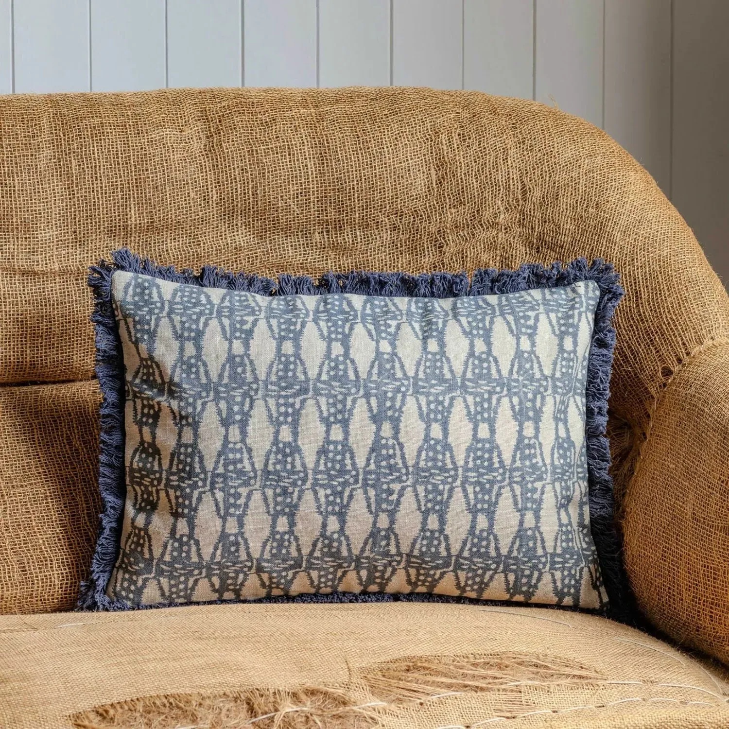 Shimla Rectangular Block Printed Cushion - Cotton