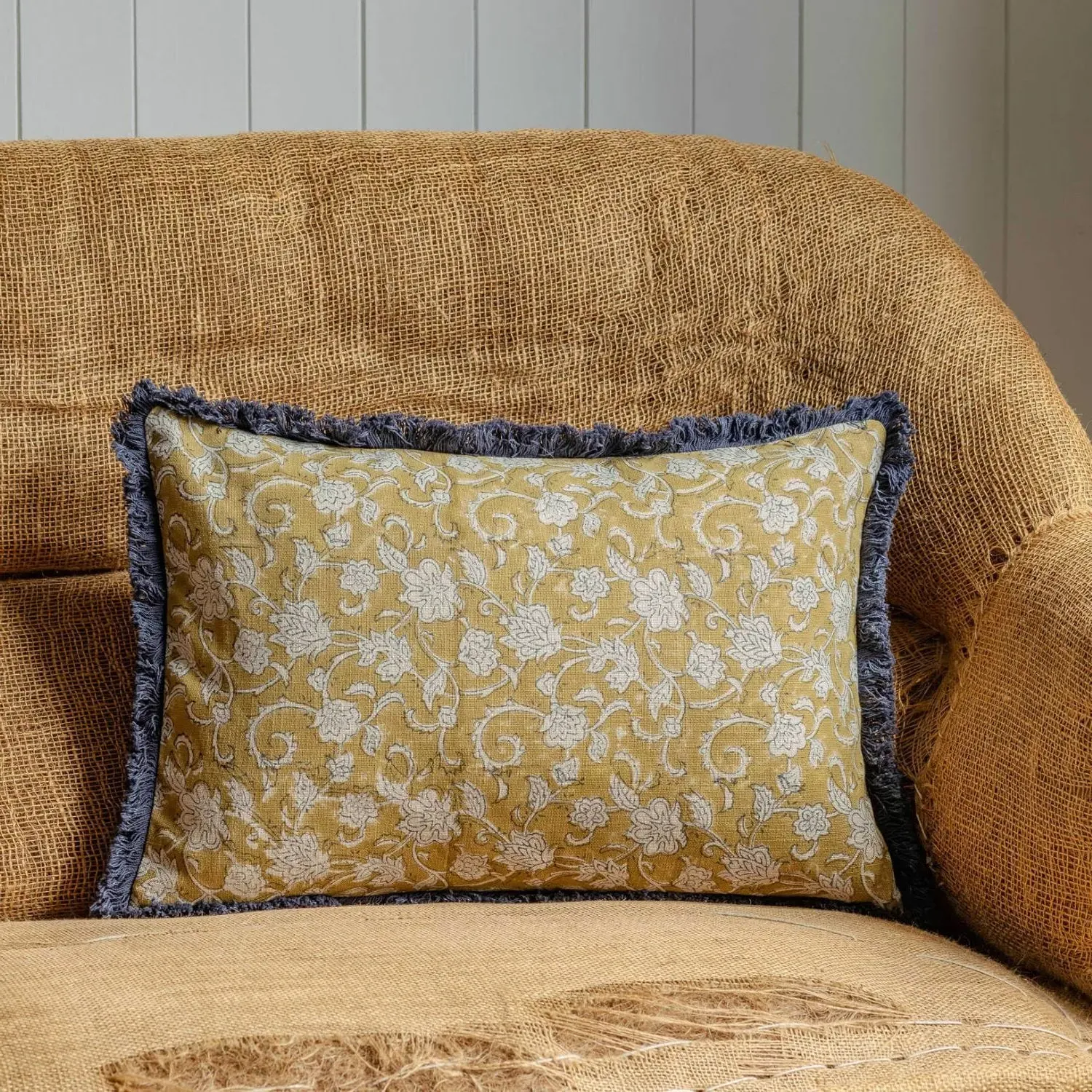 Shimla Rectangular Block Printed Cushion - Cotton