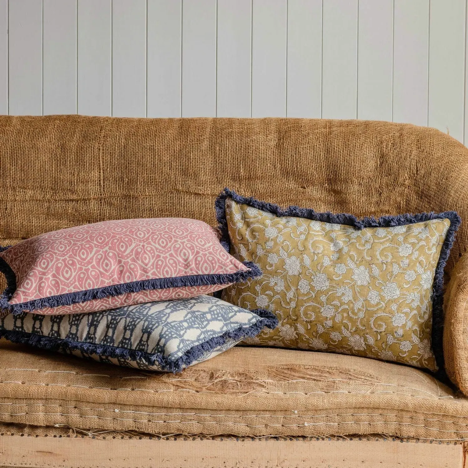 Shimla Rectangular Block Printed Cushion - Cotton