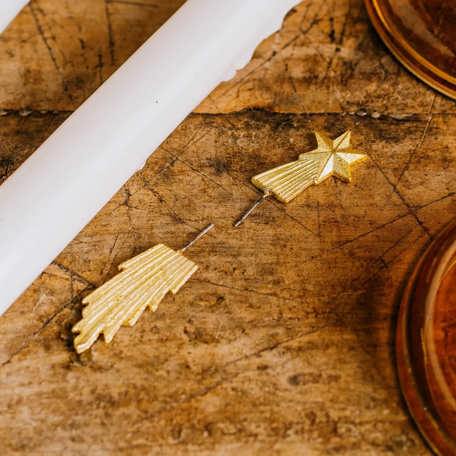 Shooting Star Candle Charms - Brass