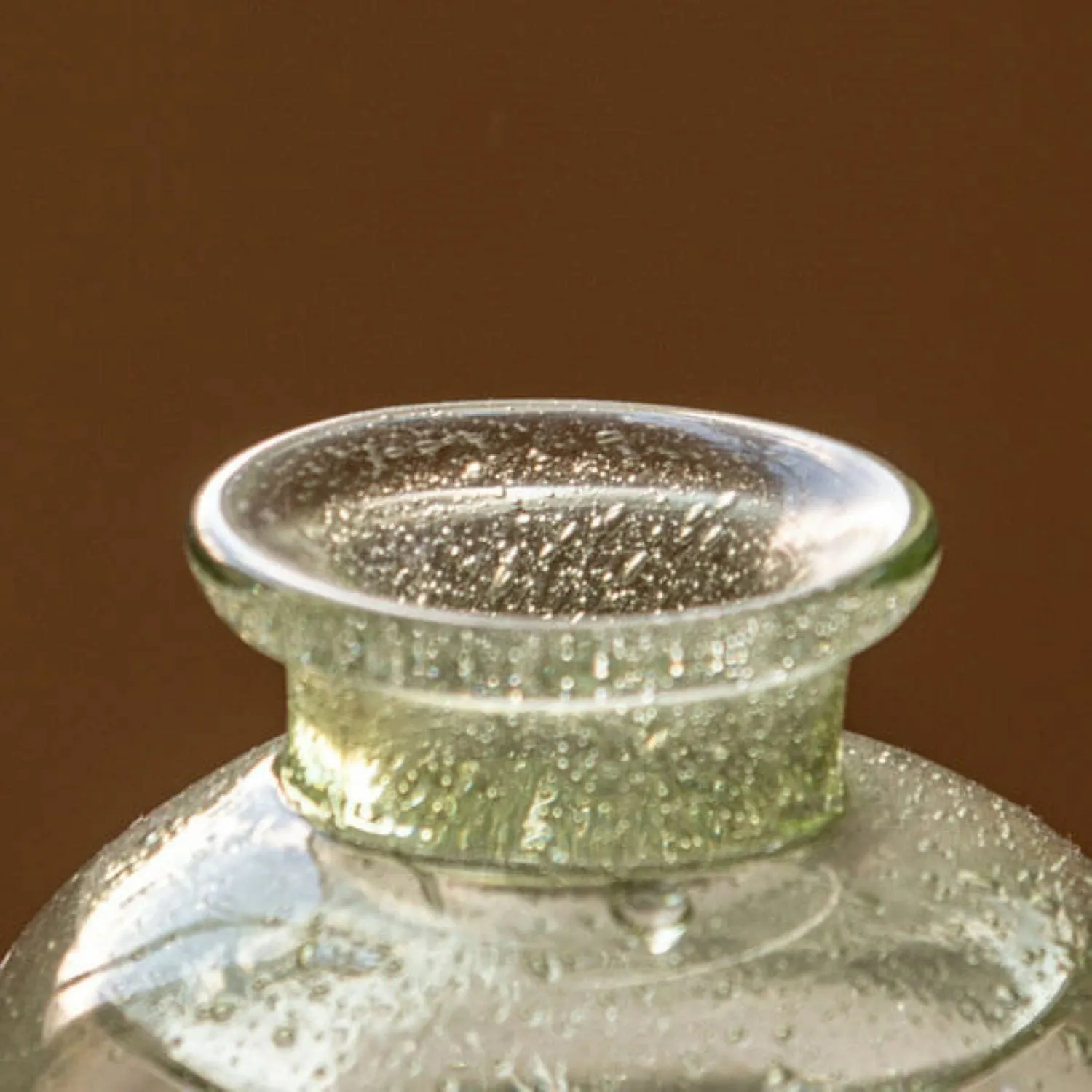 Short Rustic Glass Posy Vase