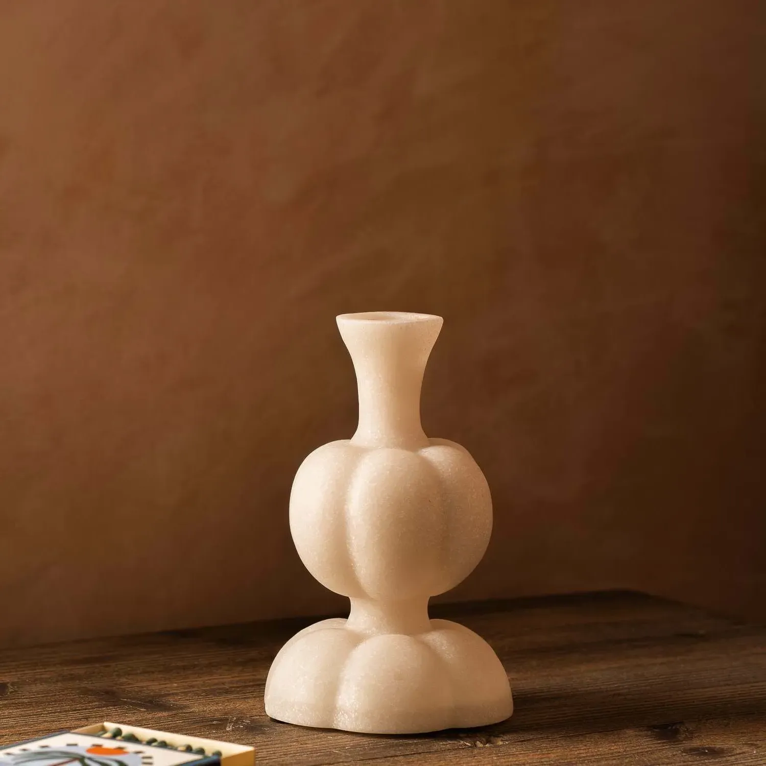Short Spherical Candle Holder - Ceramic