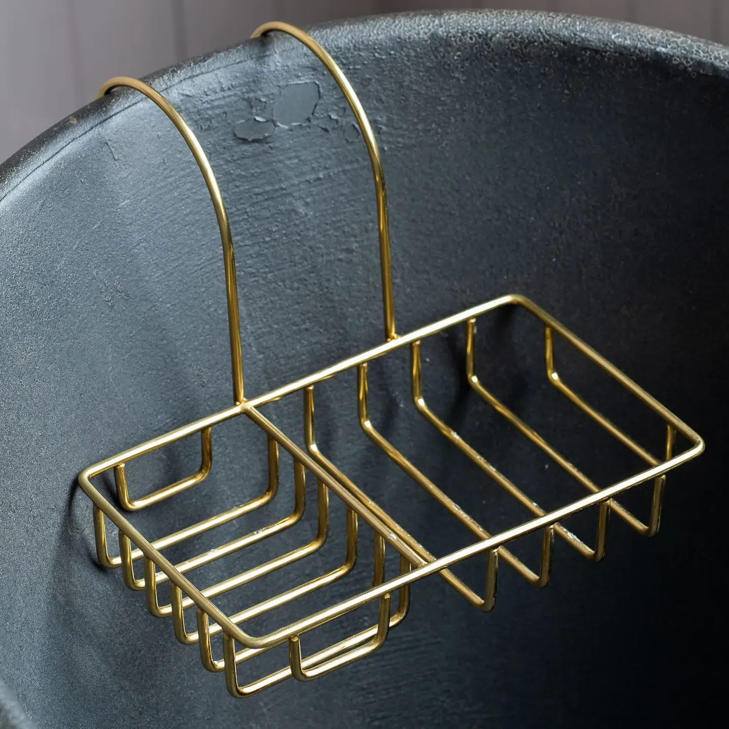 Side of Bath Caddy - Antique Gold, Stainless Steel