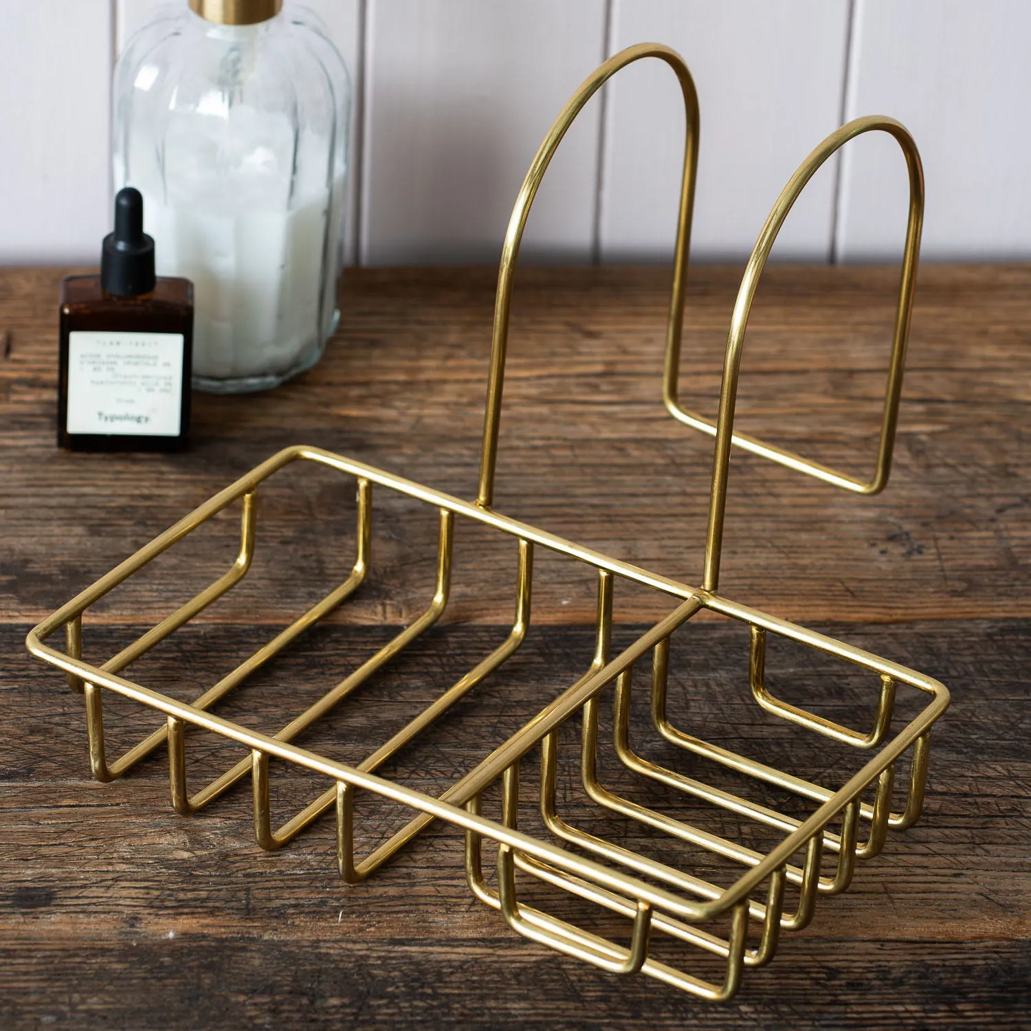 Side of Bath Caddy - Antique Gold, Stainless Steel image