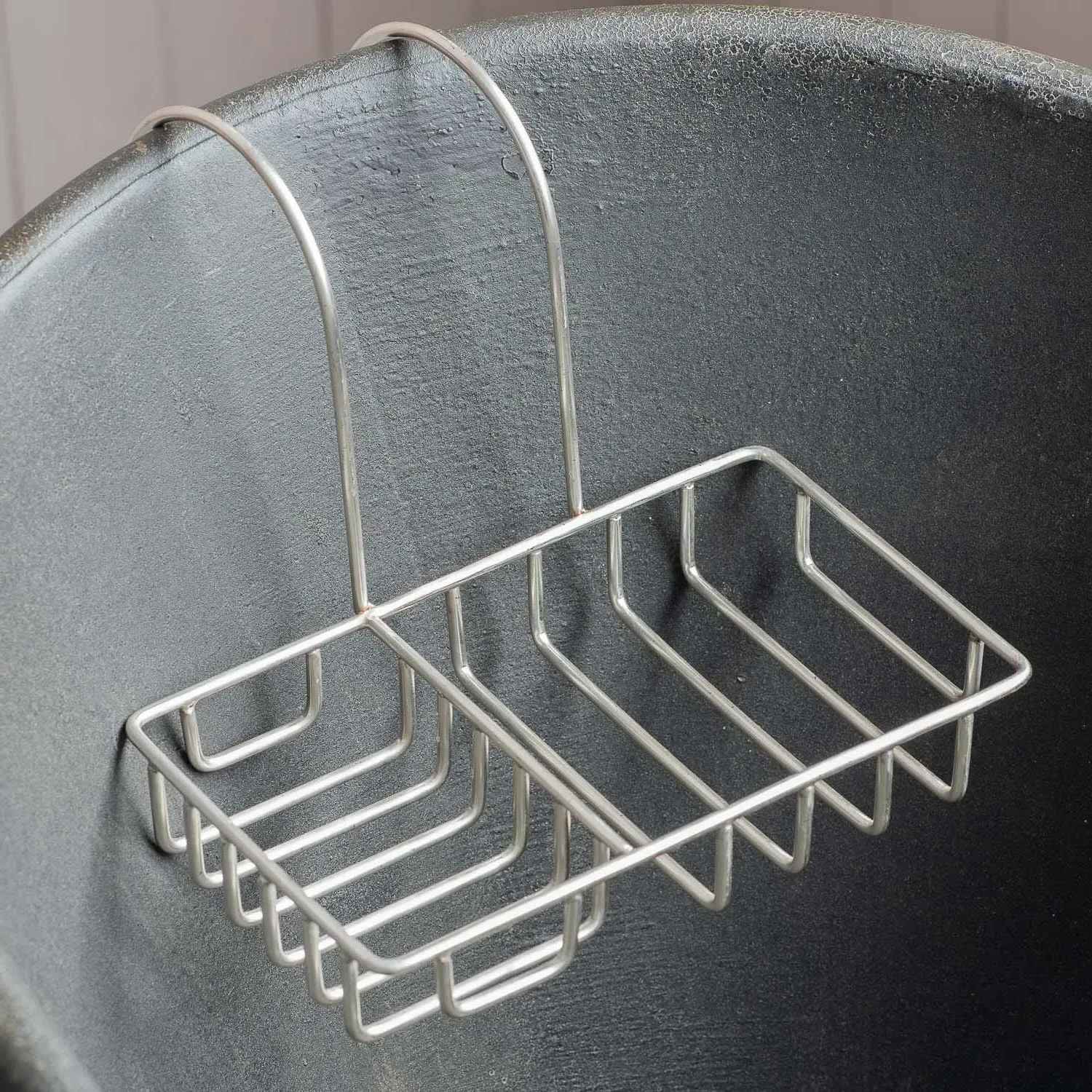 Side of Bath Caddy - Antique Silver, Stainless Steel