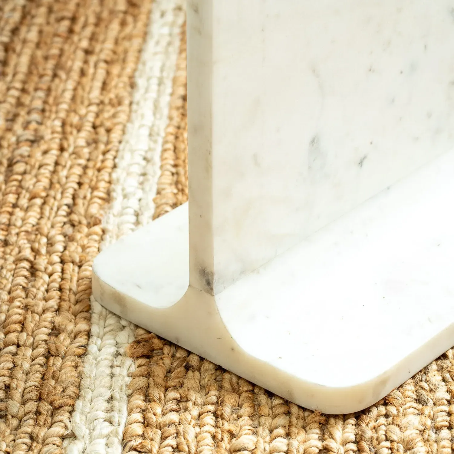 Sienna Side Table - White, Marble