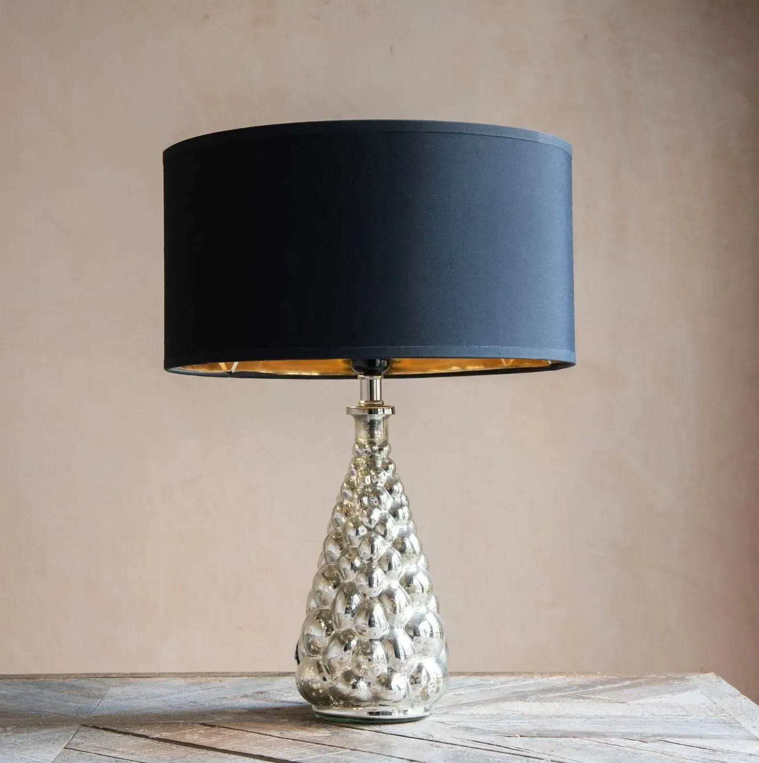 Silver Grape Bubble Table Lamp - Silver, Glass