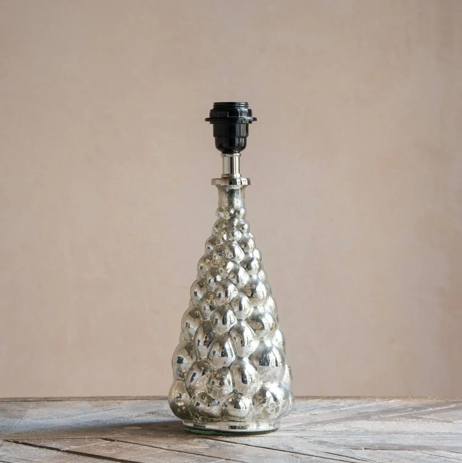 Silver Grape Bubble Table Lamp - Silver, Glass
