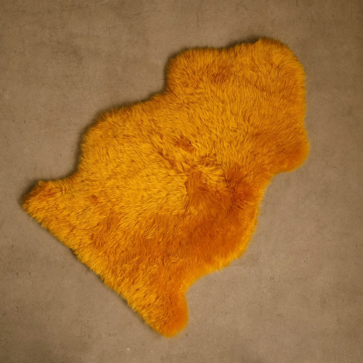 Single Sheepskin Rug - Mustard image